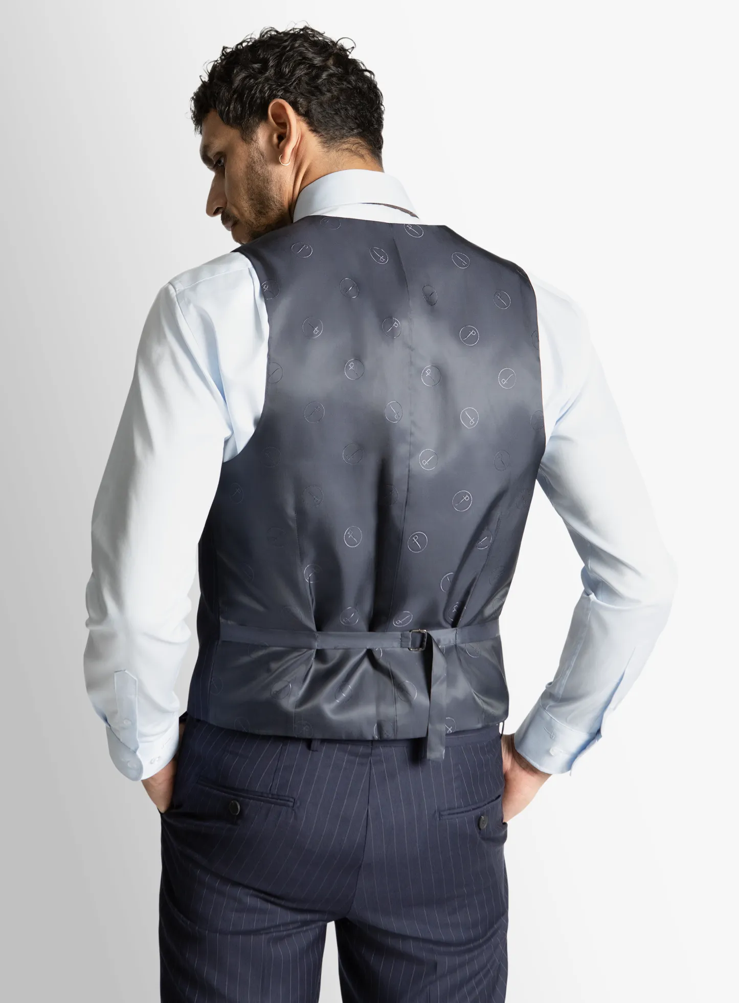 Ortona Navy Pinstripe Vest