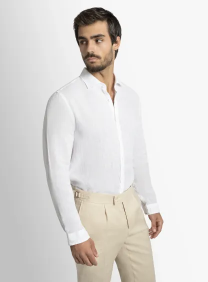 Verano White Linen Shirt