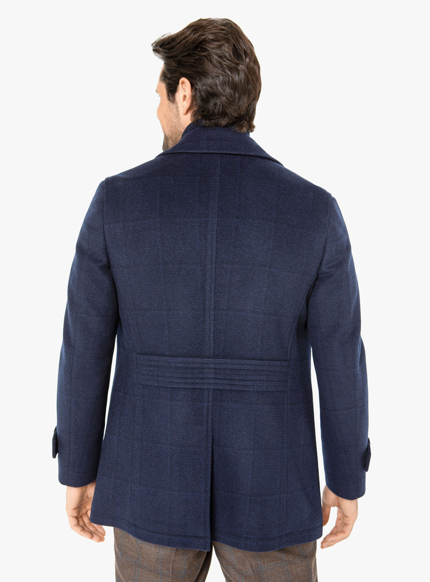 Archer Double Breasted Indigo Peacoat