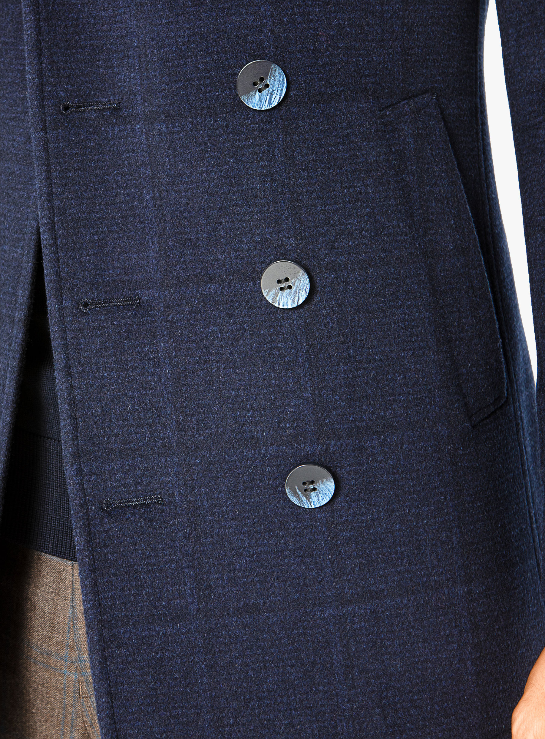 Archer Double Breasted Indigo Peacoat