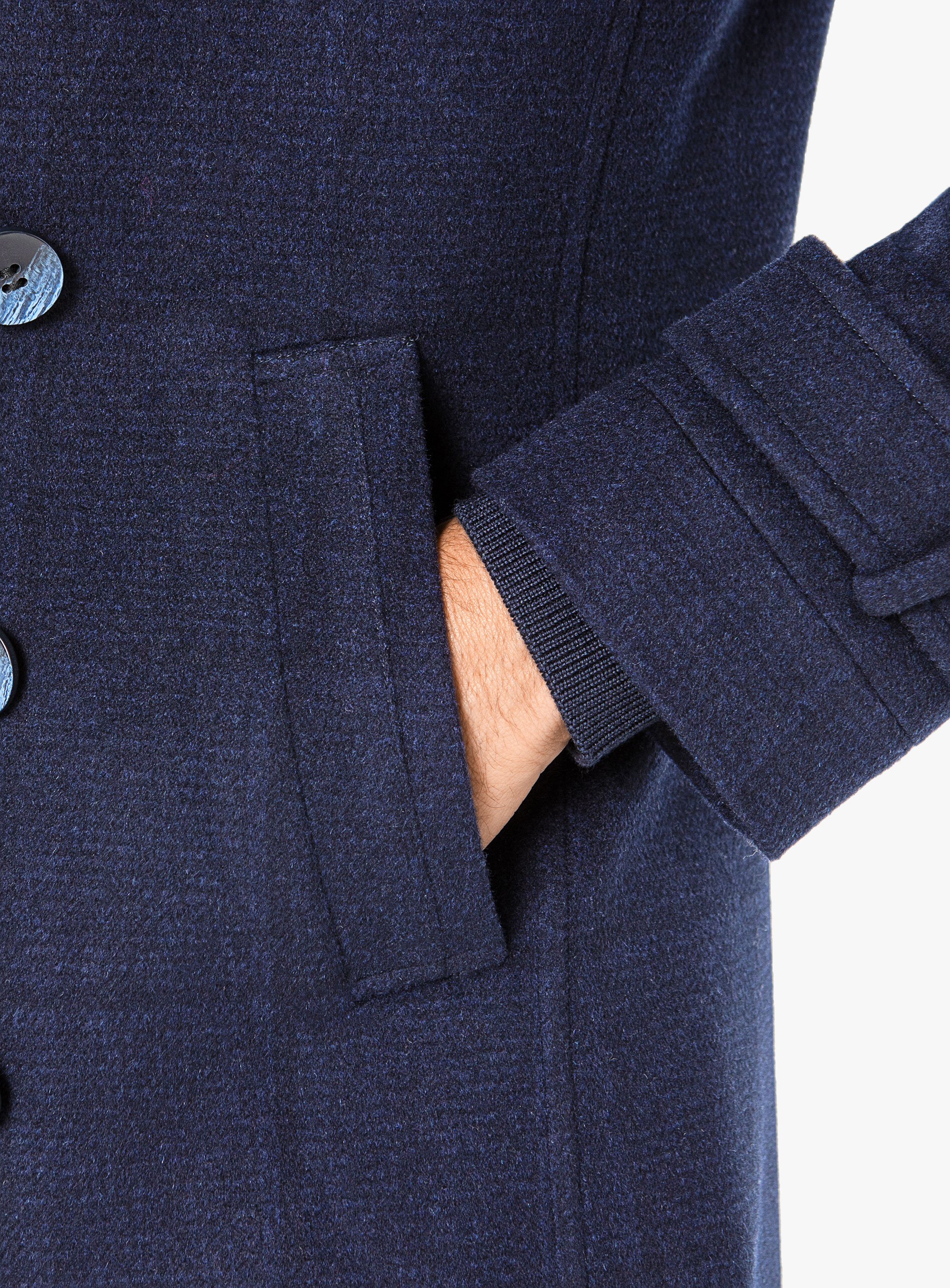 Archer Double Breasted Indigo Peacoat