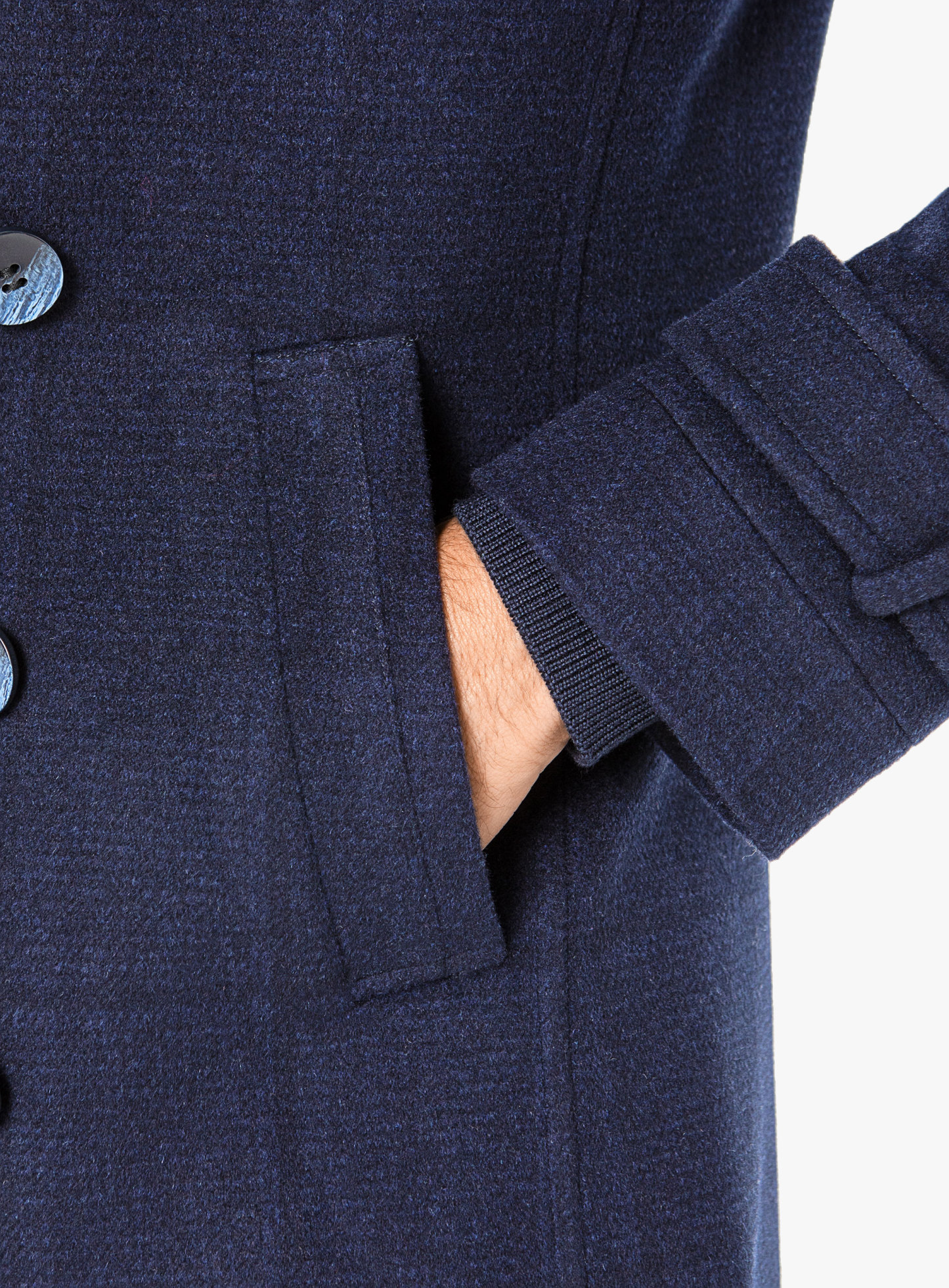 Archer Double Breasted Indigo Peacoat