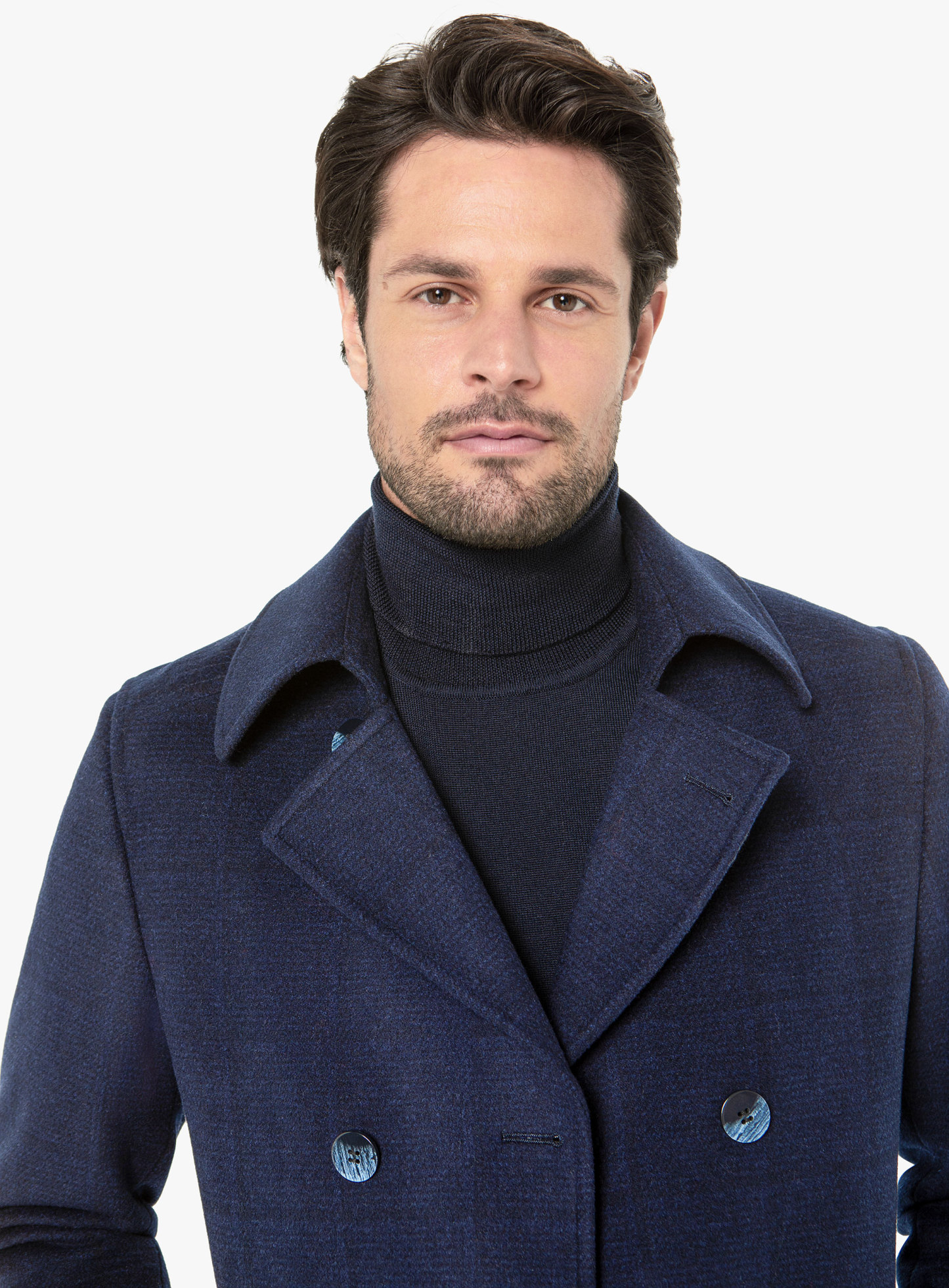 Archer Double Breasted Indigo Peacoat