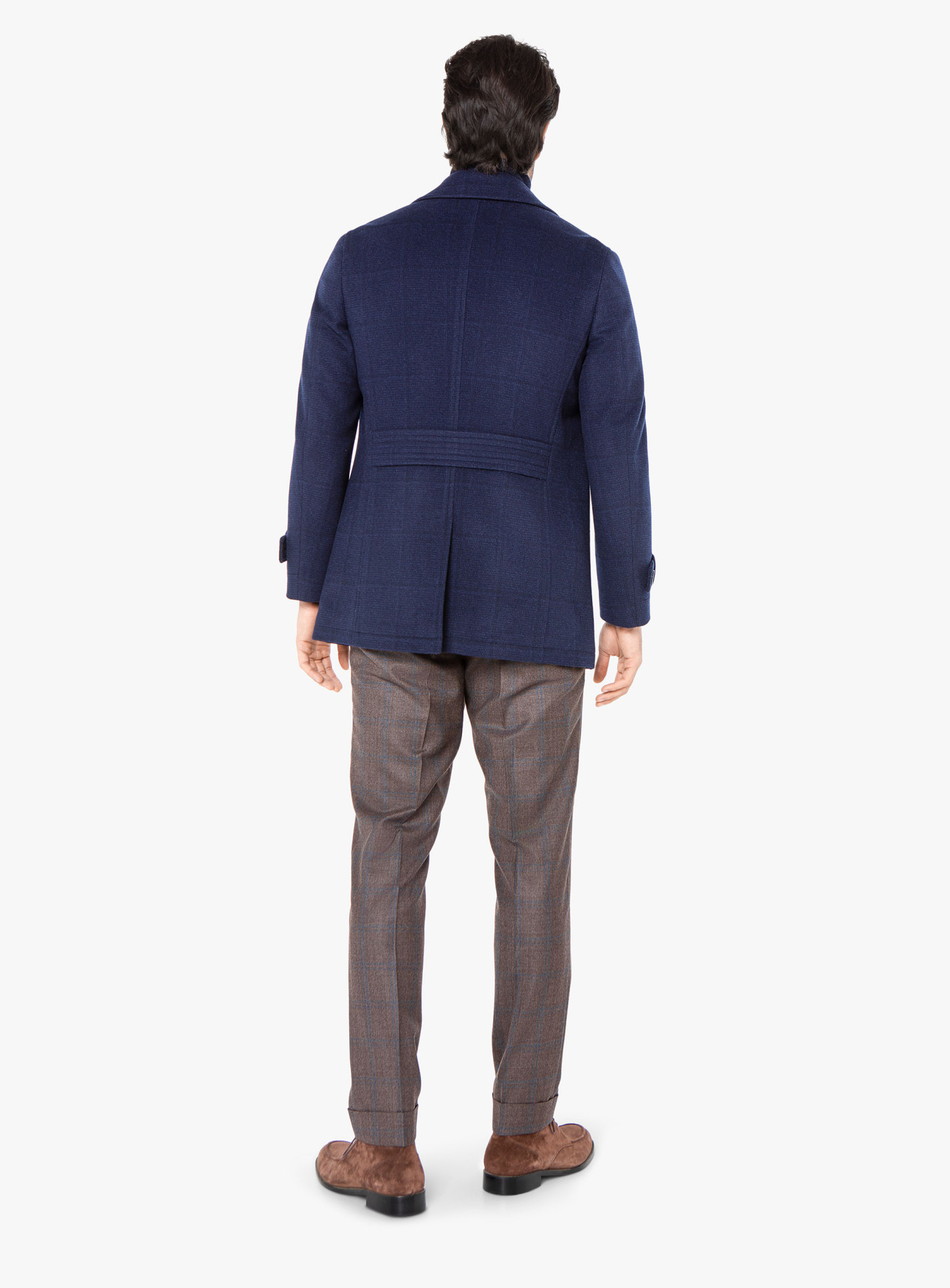 Archer Double Breasted Indigo Peacoat