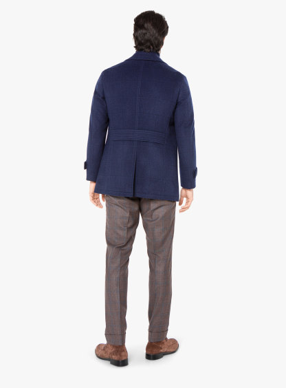 Archer Double Breasted Indigo Peacoat