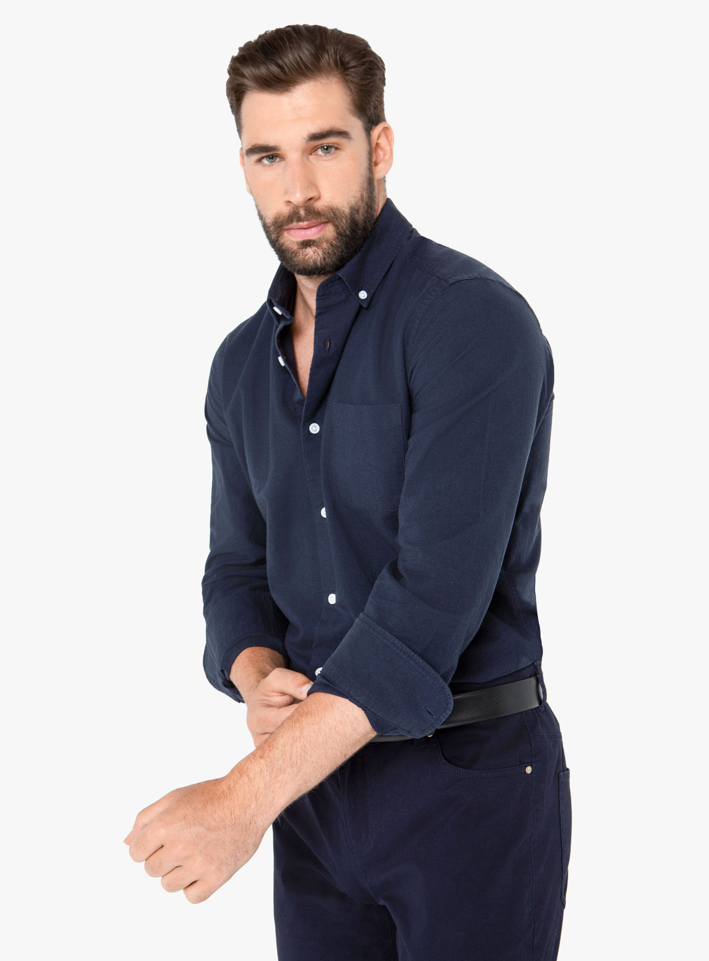 Men {collection_title} Merano Navy Oxford Shirt Peter Jackson