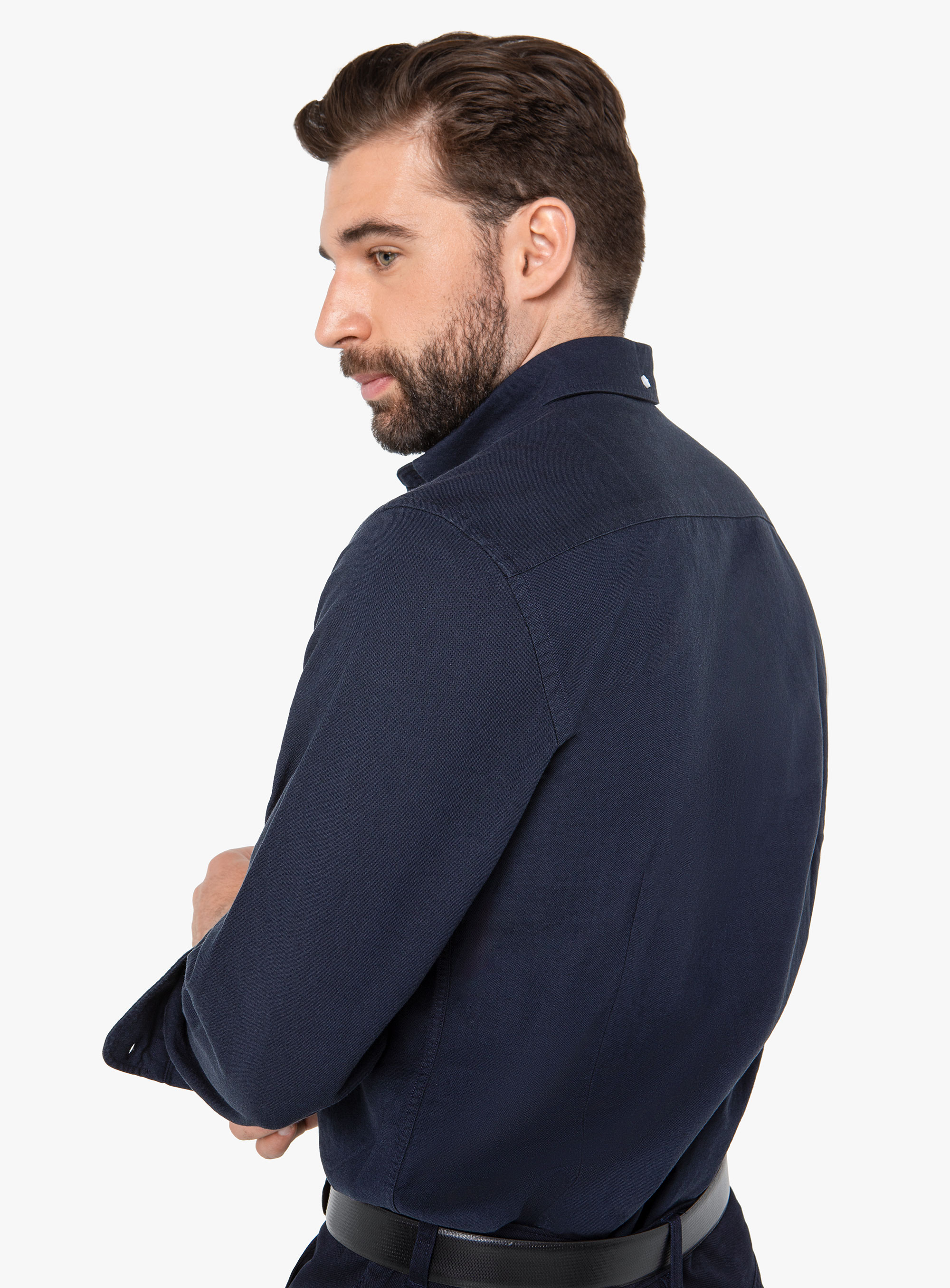 Men {collection_title} Merano Navy Oxford Shirt Peter Jackson