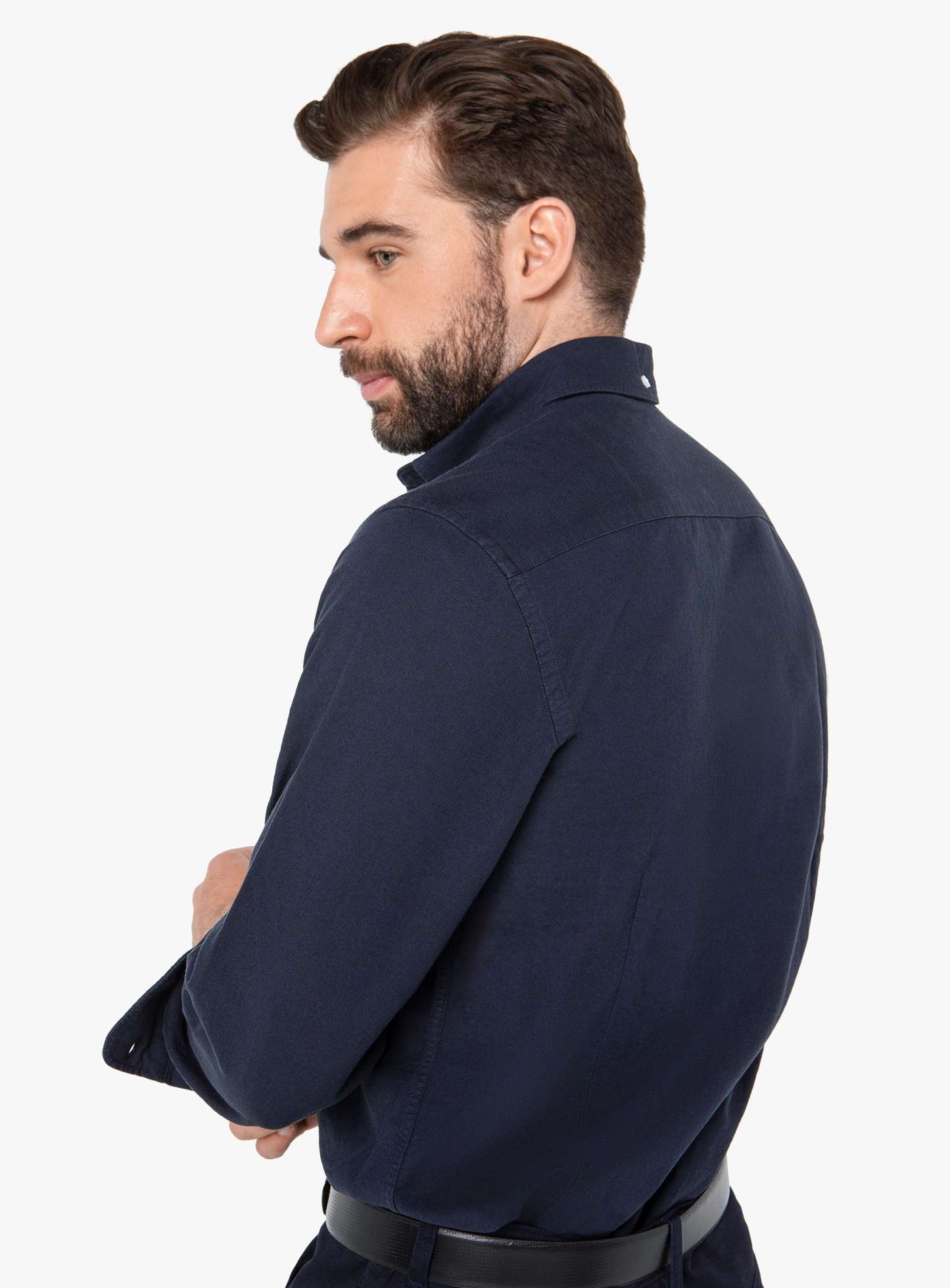 Men {collection_title} Merano Navy Oxford Shirt Peter Jackson