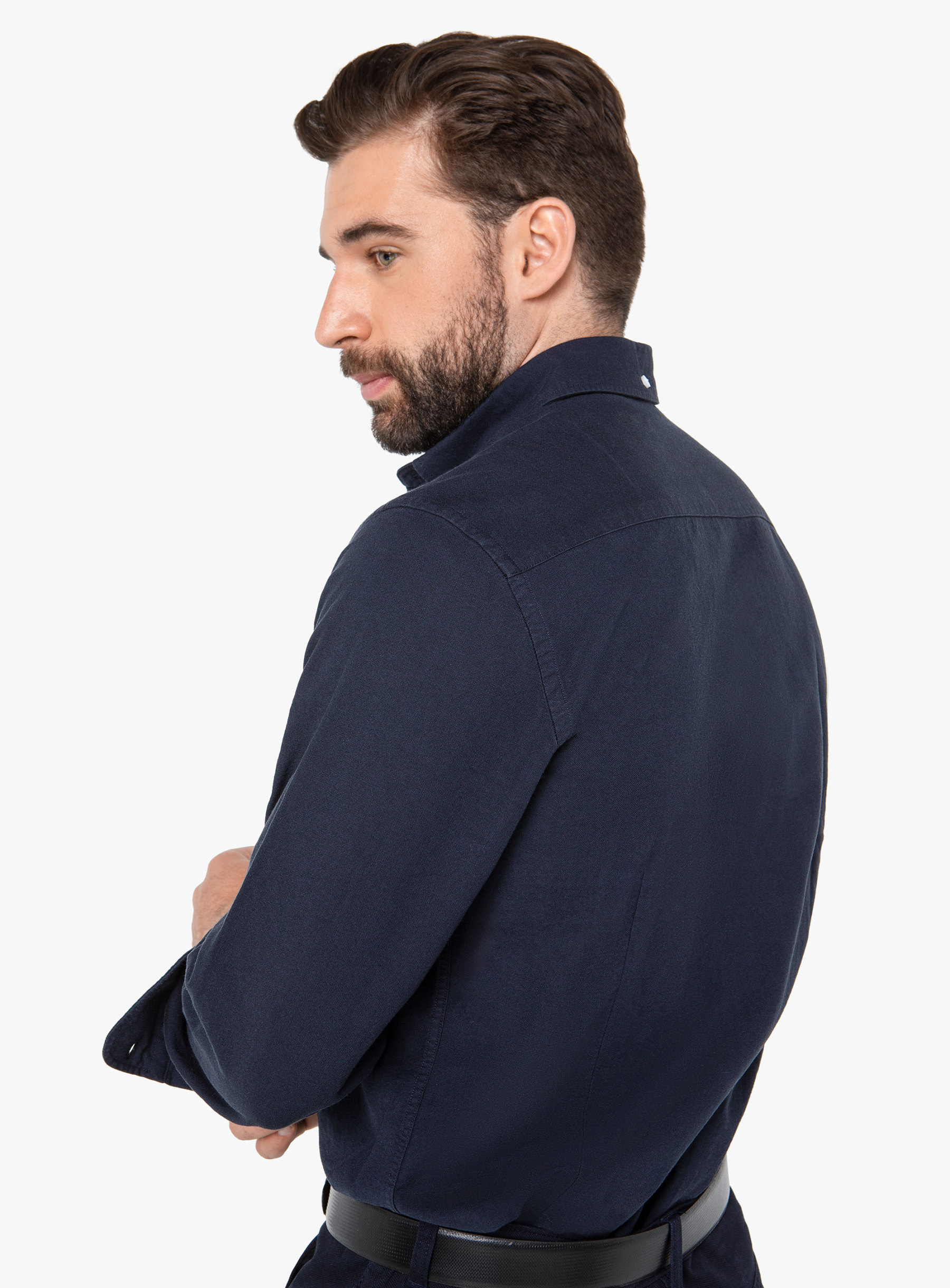Men {collection_title} Merano Navy Oxford Shirt Peter Jackson