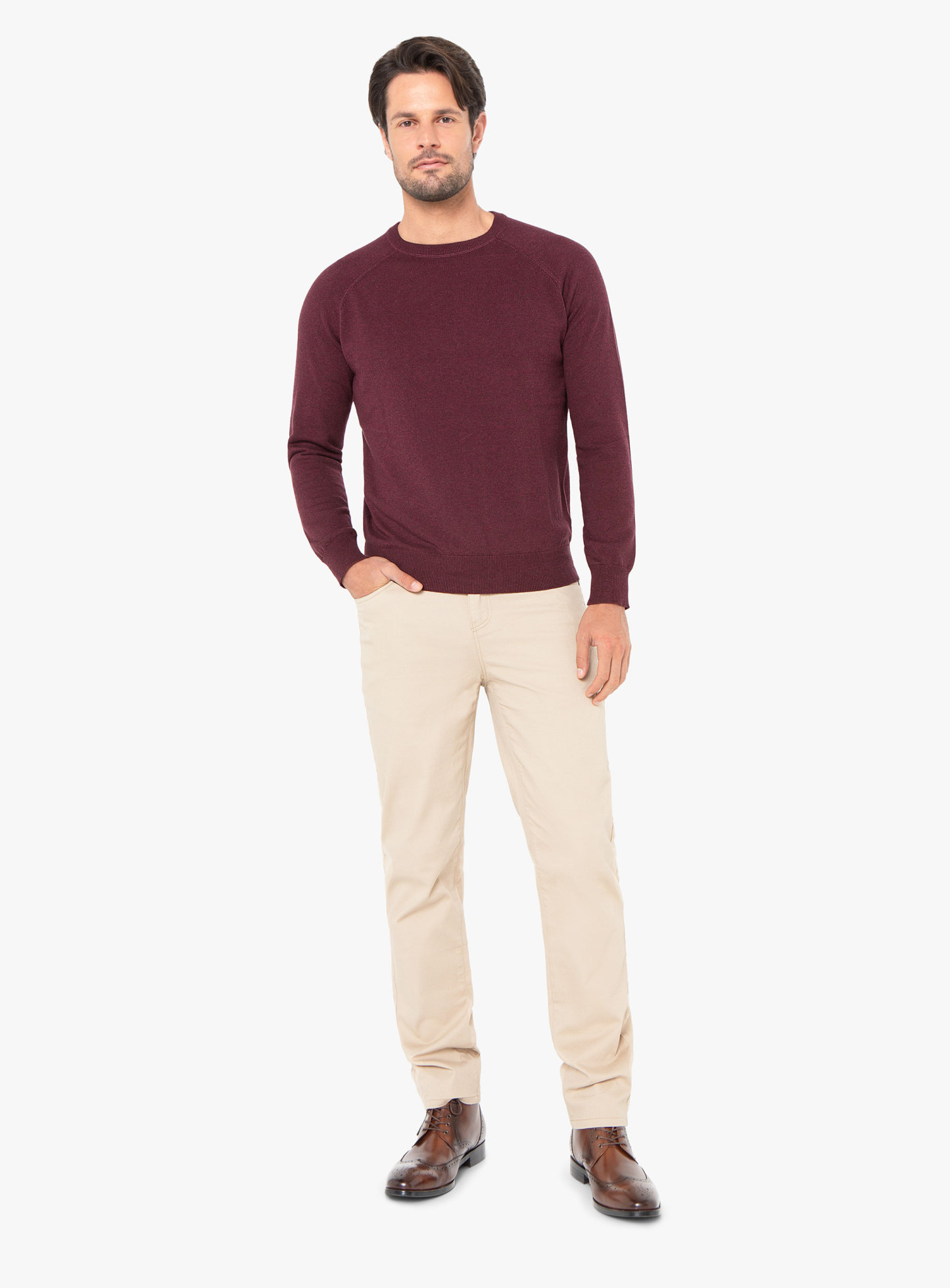 Verres Burgundy Crewneck Knit