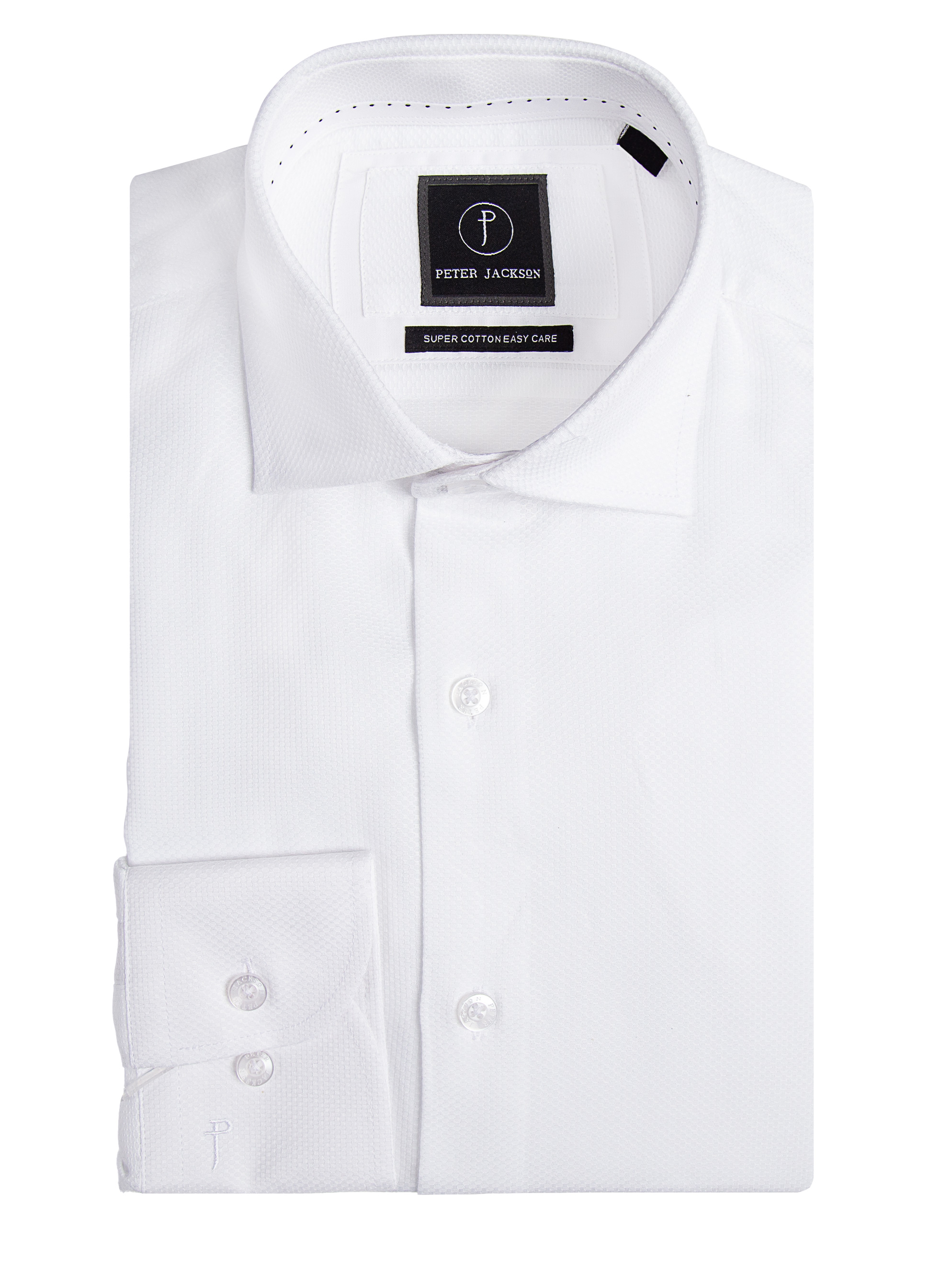 Men {collection_title} White Honeycomb Shirt Peter Jackson