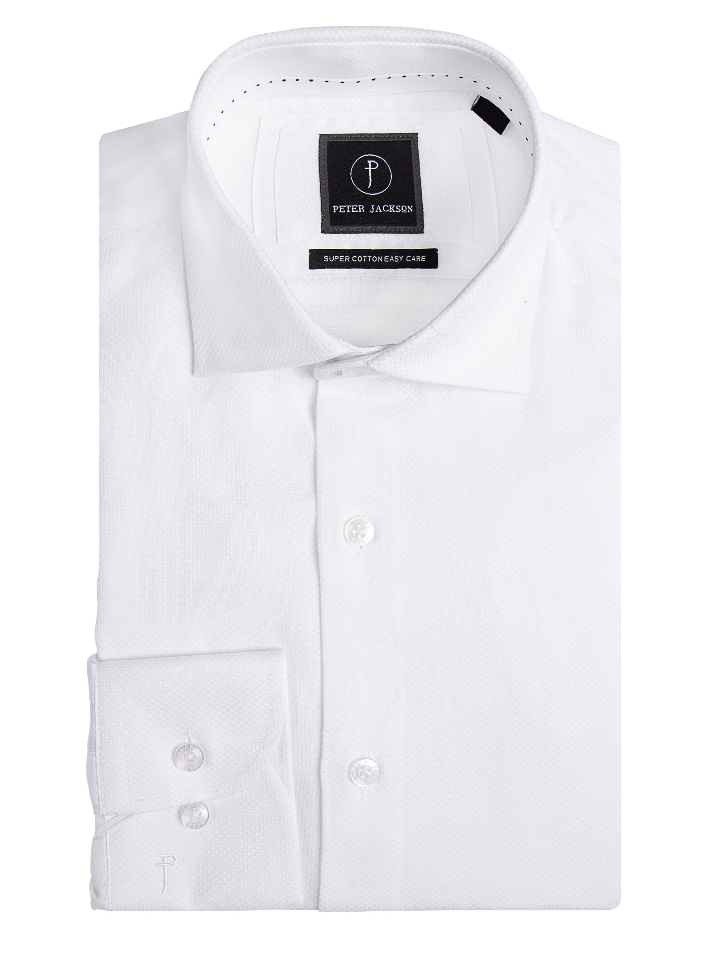 Men {collection_title} White Honeycomb Shirt Peter Jackson
