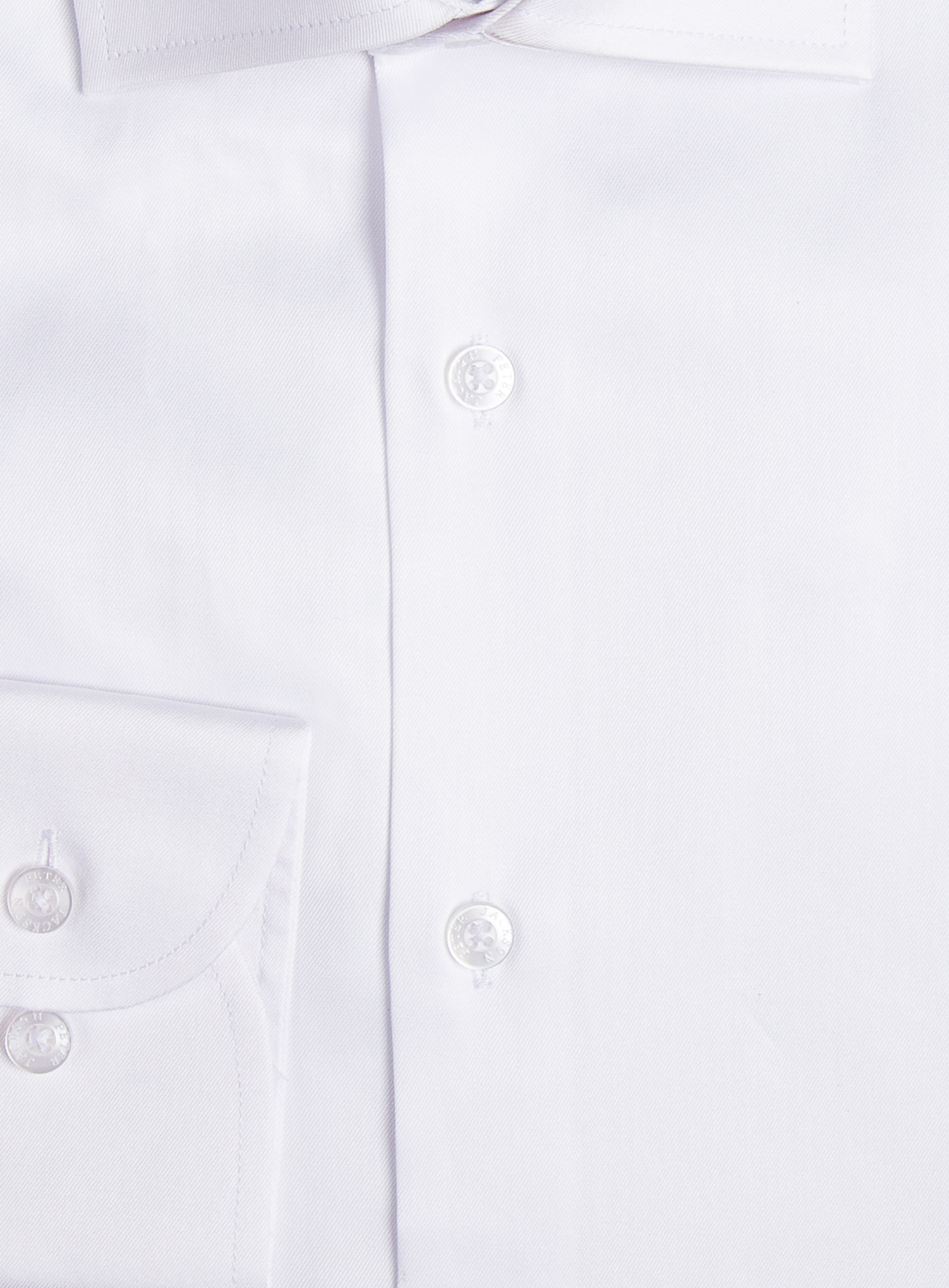 Men {collection_title} White Twill Dress Shirt Peter Jackson