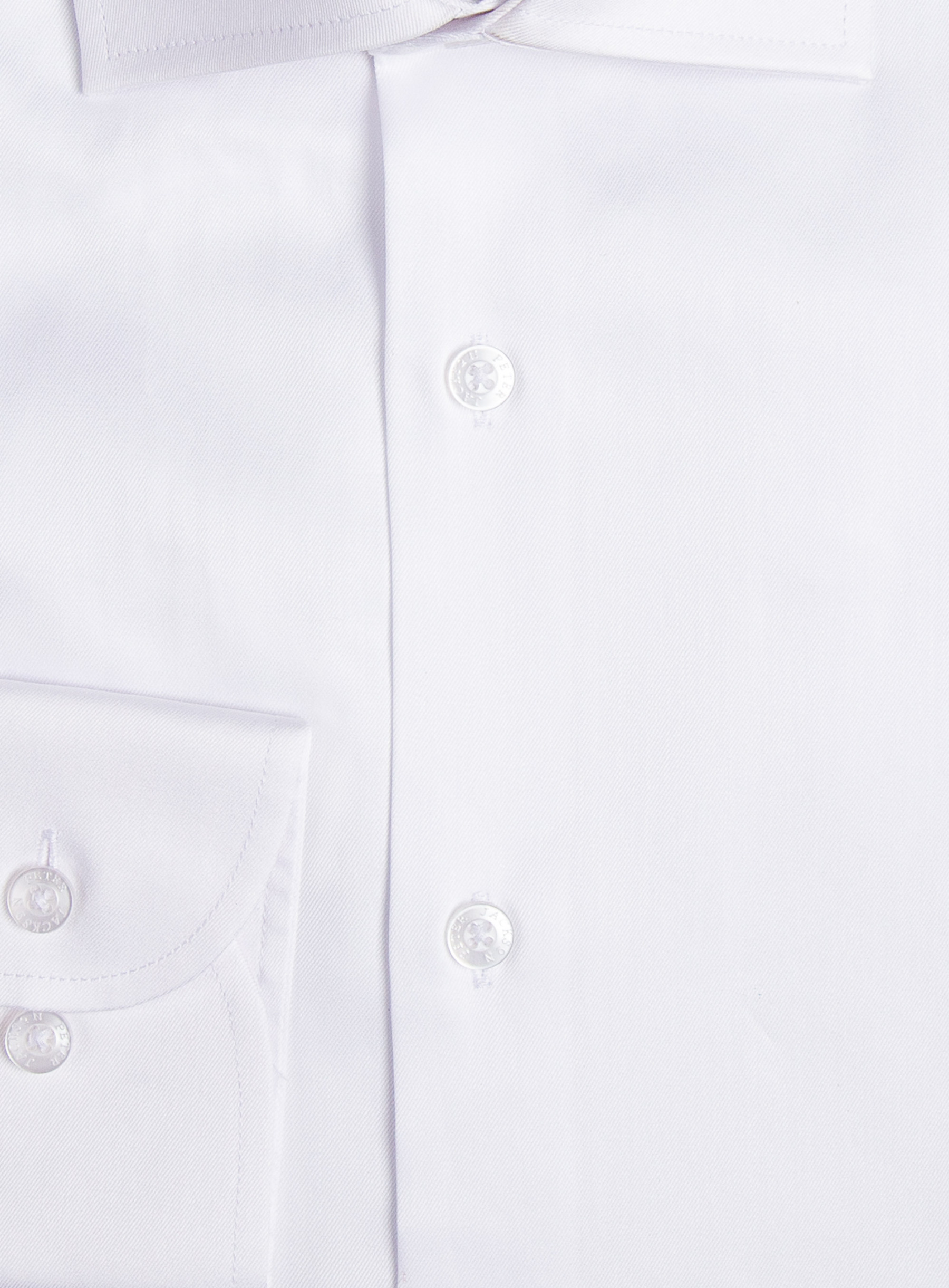 Men {collection_title} White Twill Dress Shirt Peter Jackson