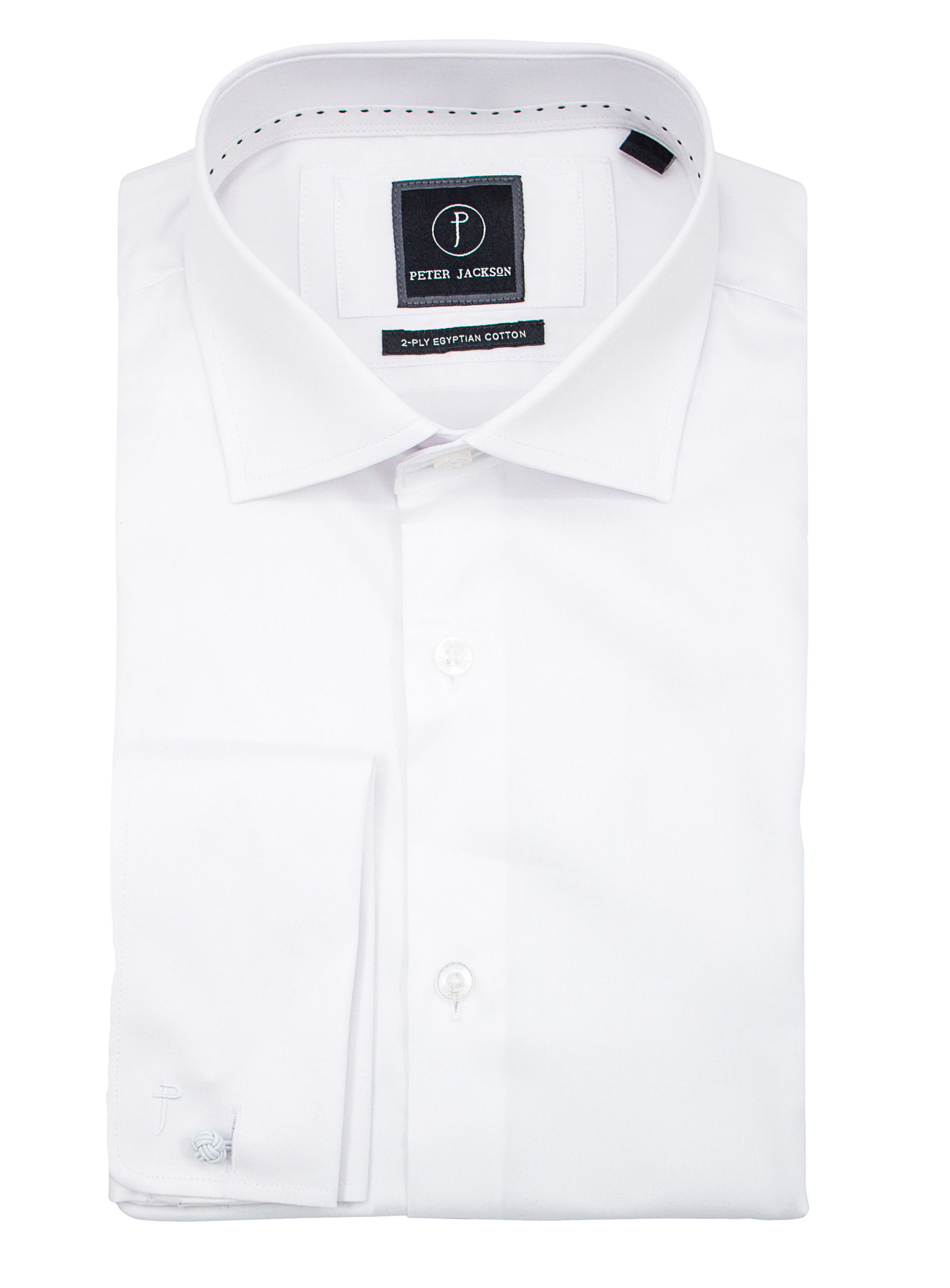 Men {collection_title} Milan White French Cuff Shirt Peter Jackson