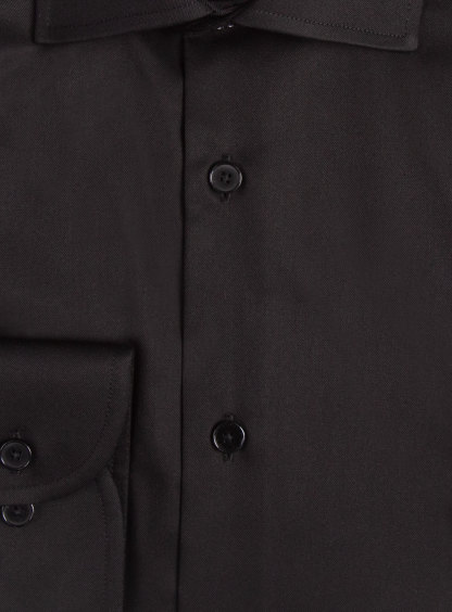 Men {collection_title} Milan Black Twill Shirt Peter Jackson