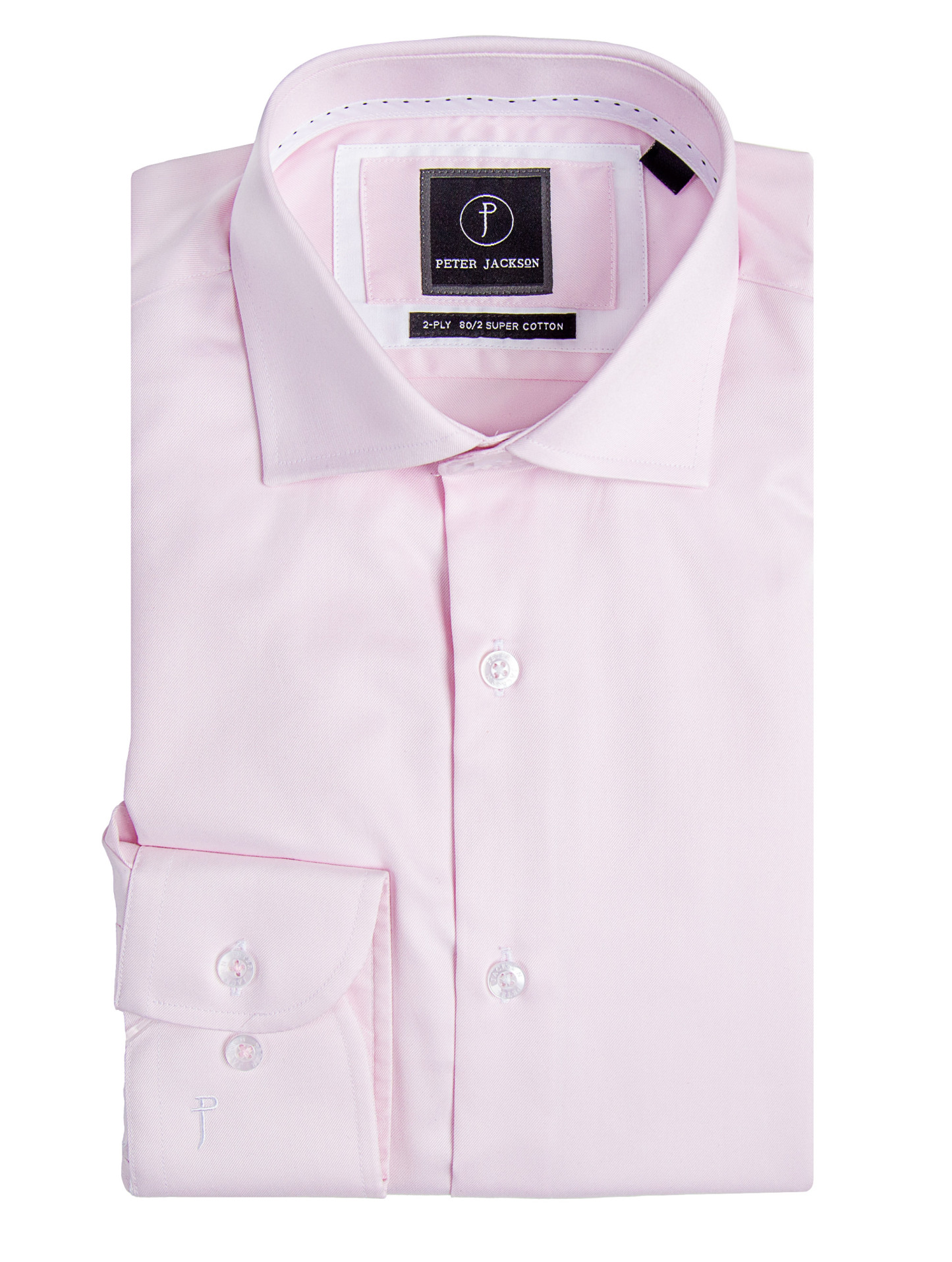 Men {collection_title} Milan Pink Twill Shirt Peter Jackson