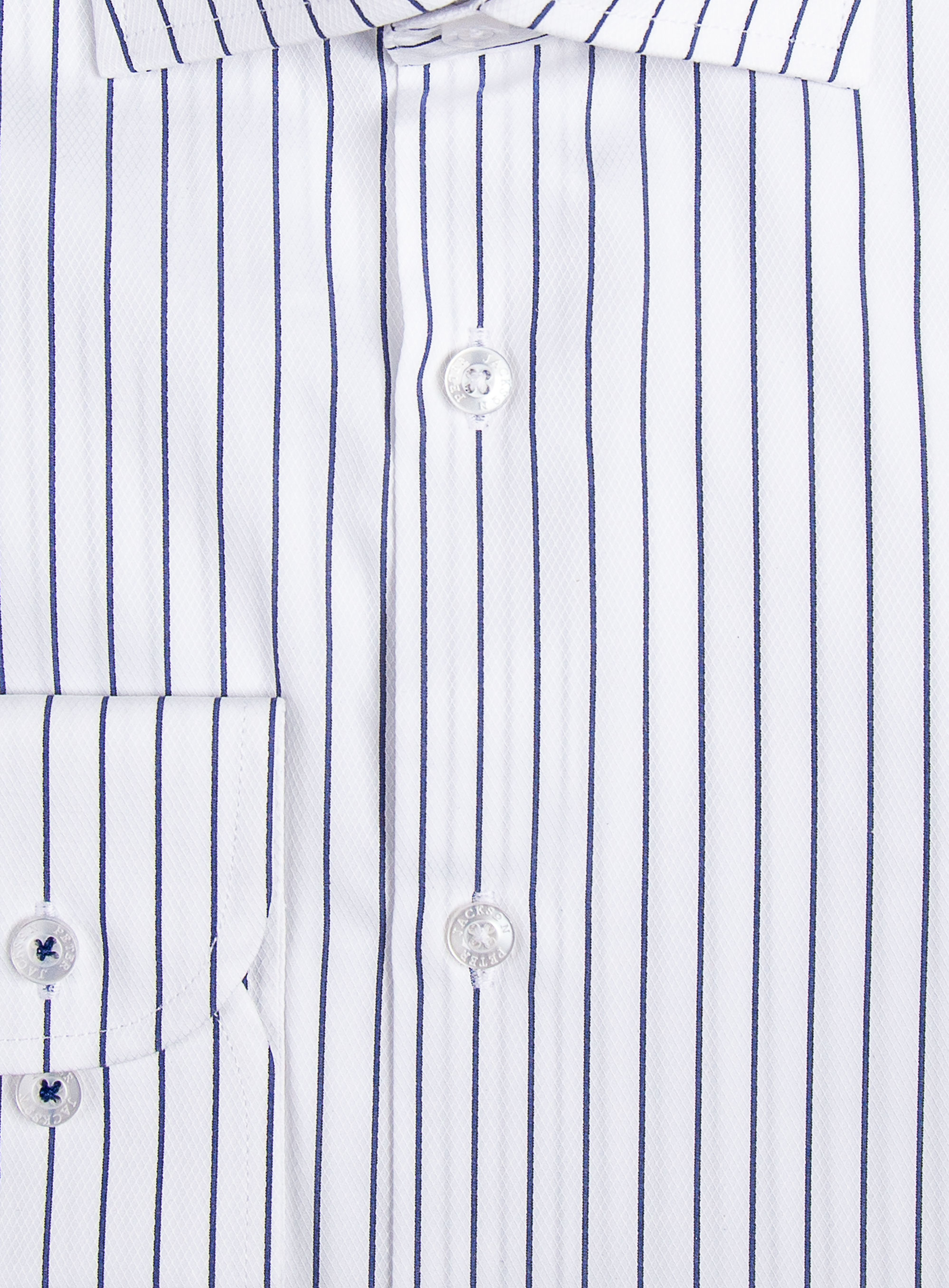 Men {collection_title} Navy Pinstripe Business Shirt Peter Jackson