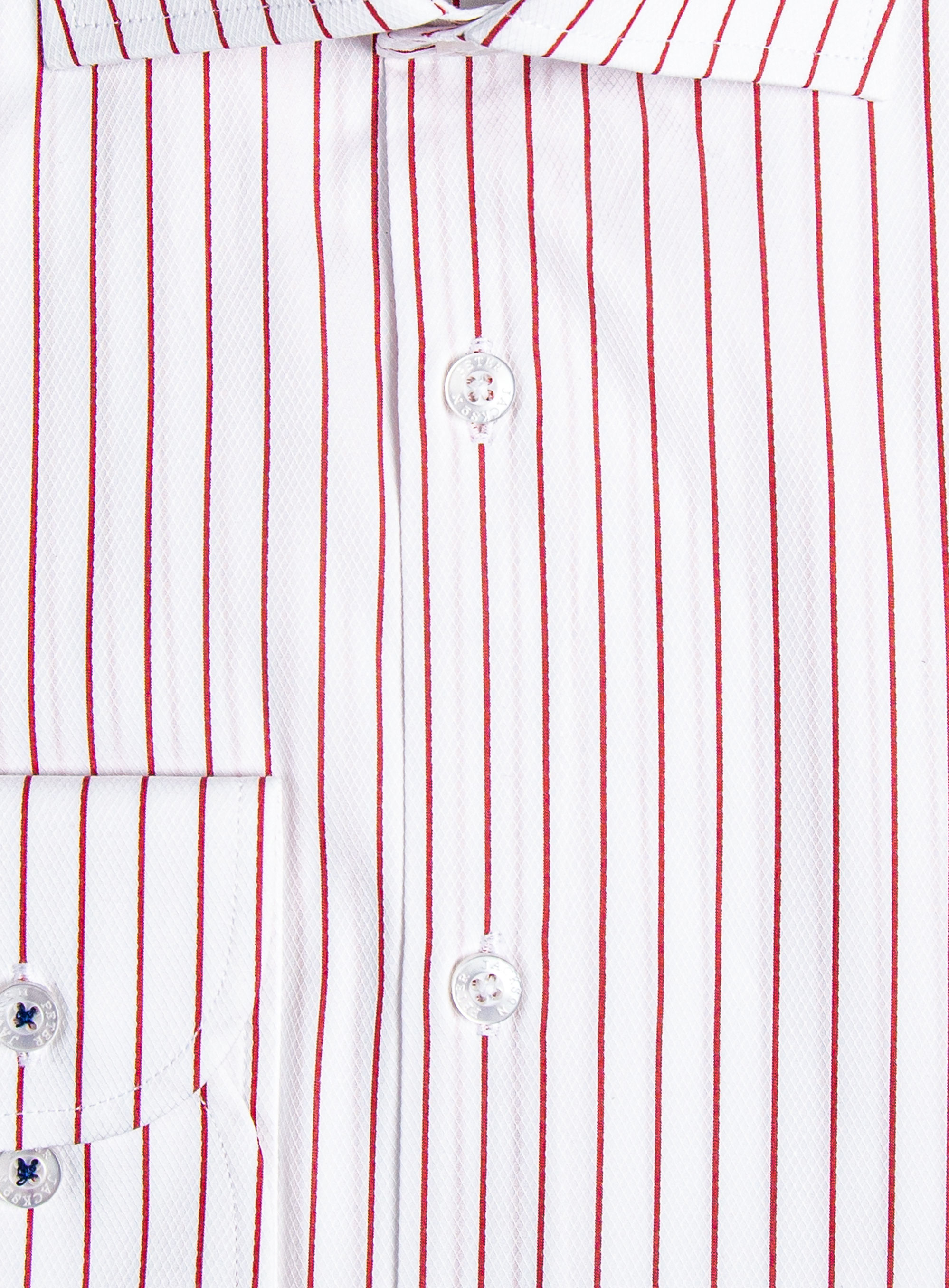 Men {collection_title} Red Pinstripe Business Shirt Peter Jackson