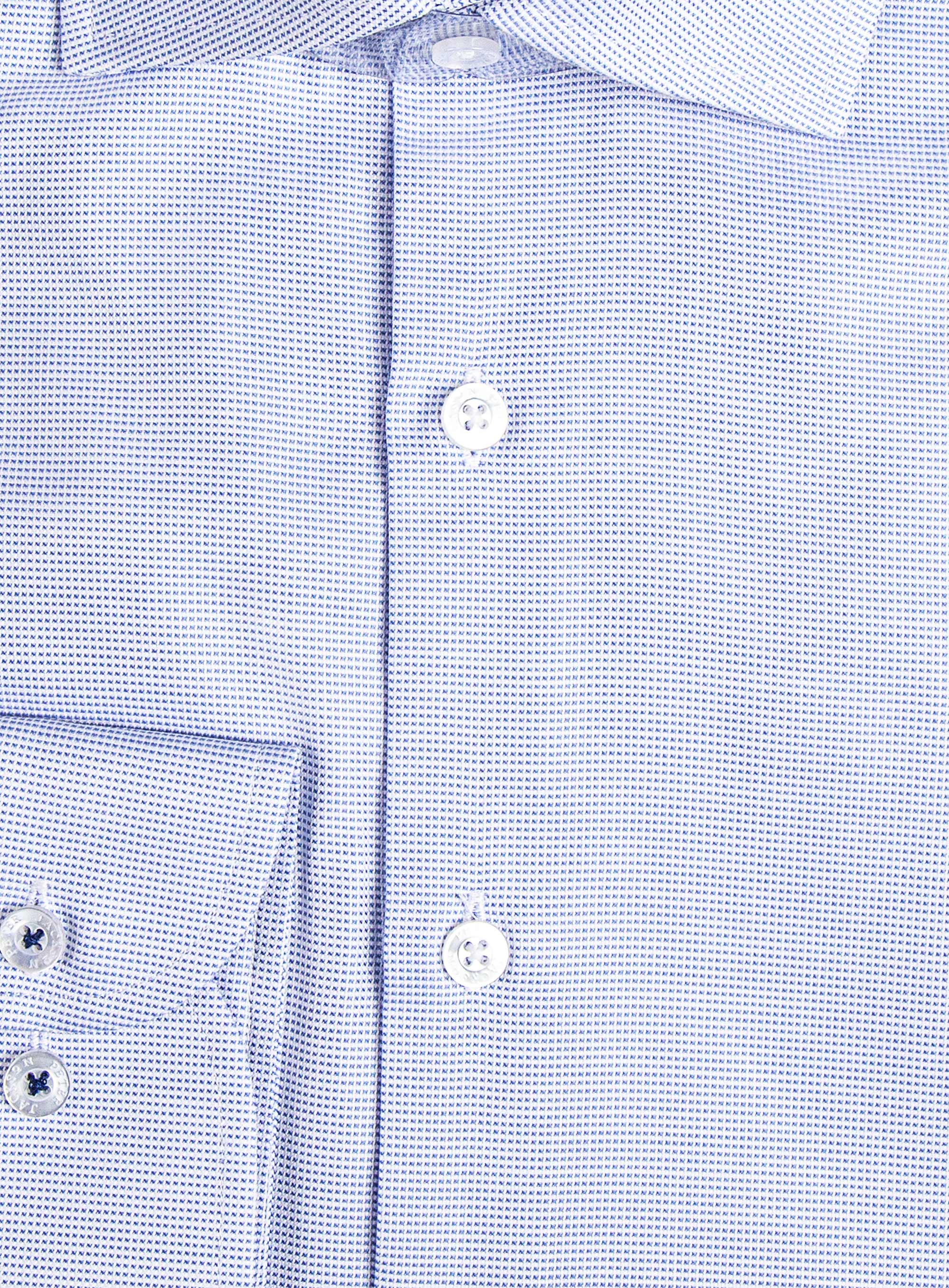 Men {collection_title} Milan Blue Micro Shirt Peter Jackson