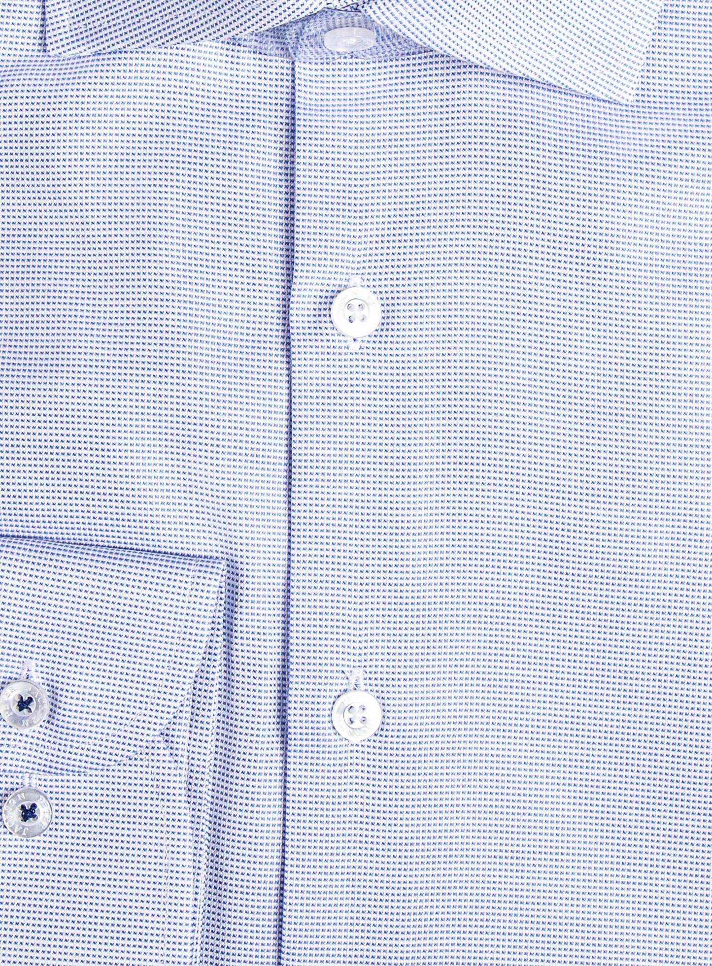 Men {collection_title} Milan Blue Micro Shirt Peter Jackson