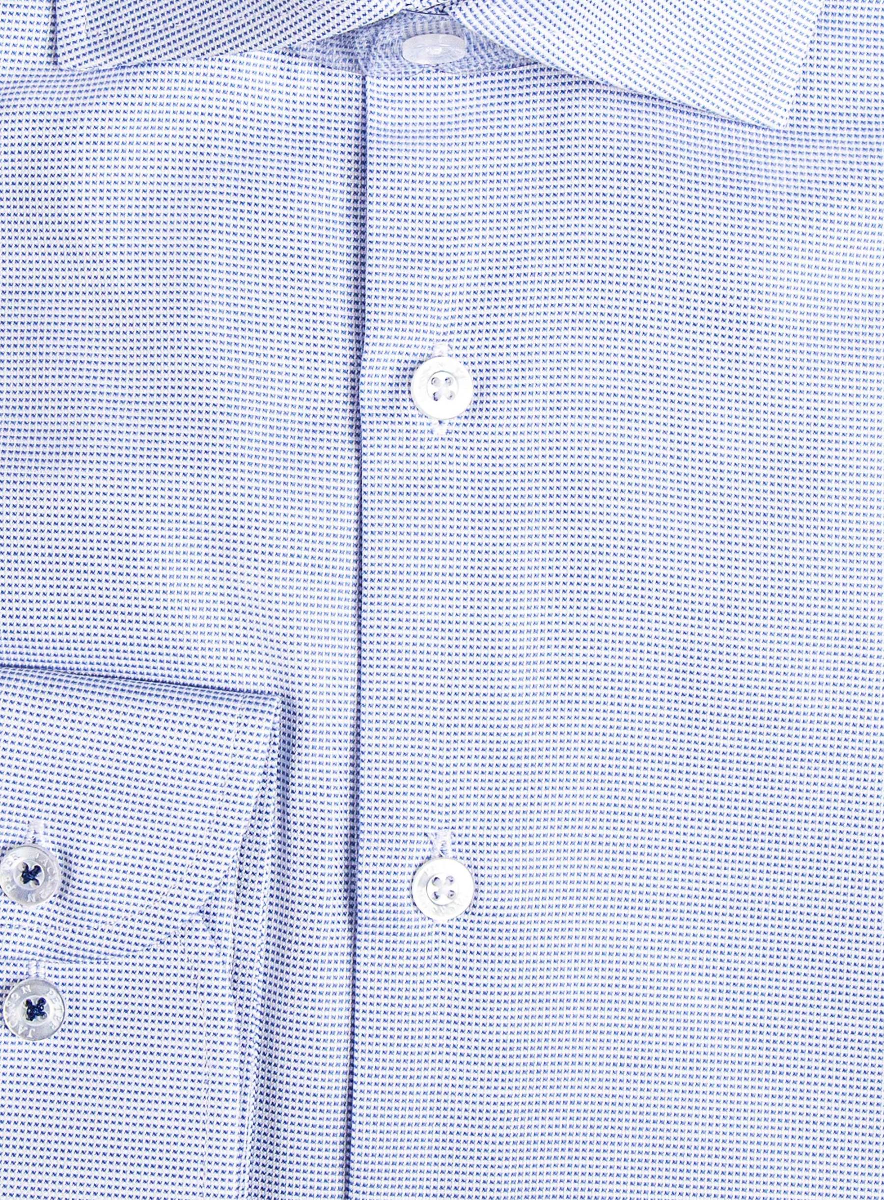 Men {collection_title} Milan Blue Micro Shirt Peter Jackson