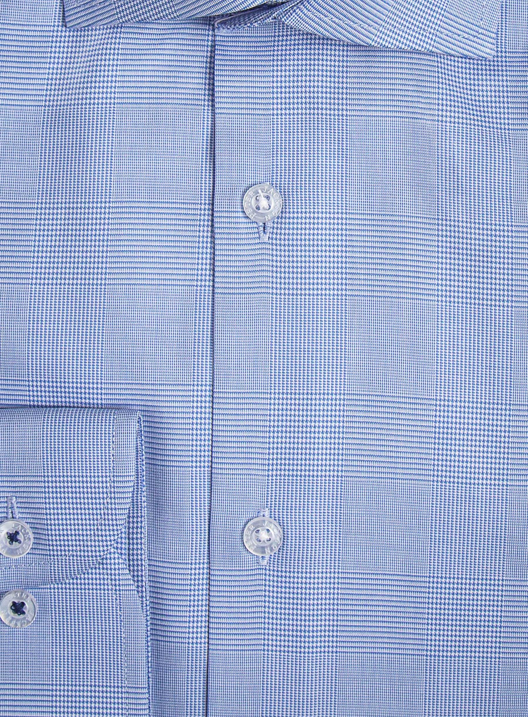 Men {collection_title} Milan Blue Classic Check Shirt Peter Jackson