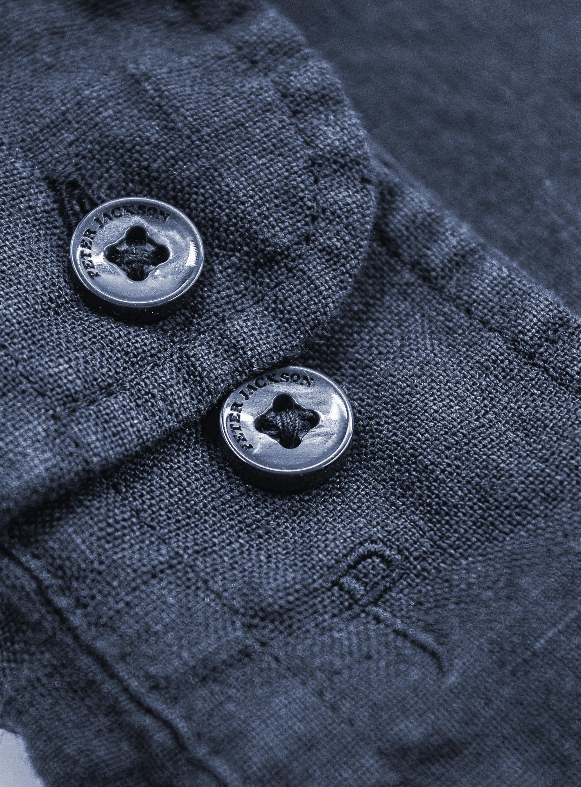 Men {collection_title} Verano Navy Linen Shirt Peter Jackson