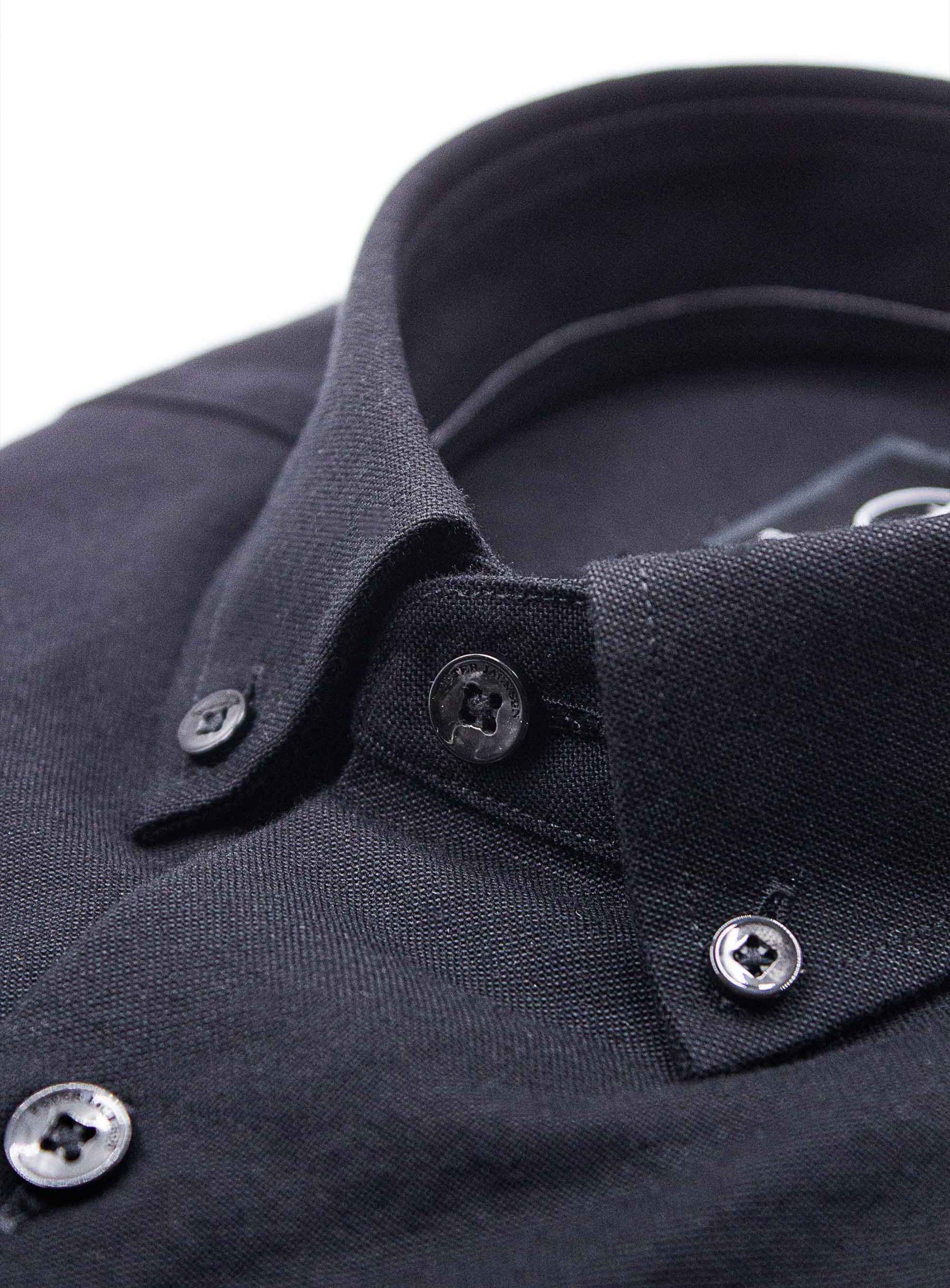 Men {collection_title} Merano Black Oxford Shirt Peter Jackson