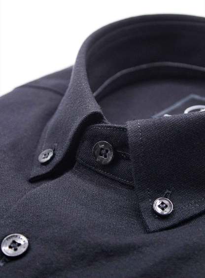 Men {collection_title} Merano Black Oxford Shirt Peter Jackson