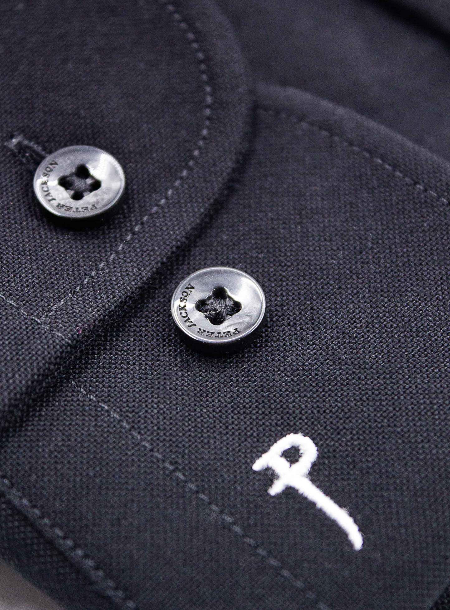 Men {collection_title} Merano Black Oxford Shirt Peter Jackson