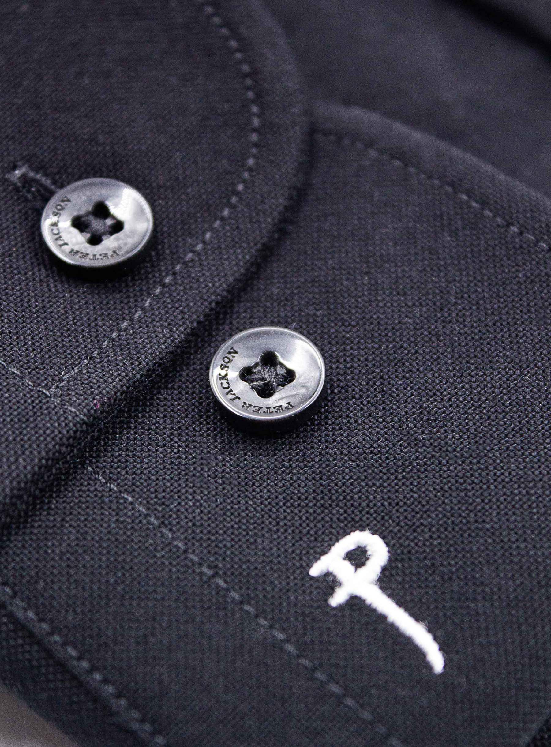 Men {collection_title} Merano Black Oxford Shirt Peter Jackson