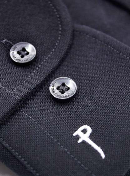 Men {collection_title} Merano Black Oxford Shirt Peter Jackson