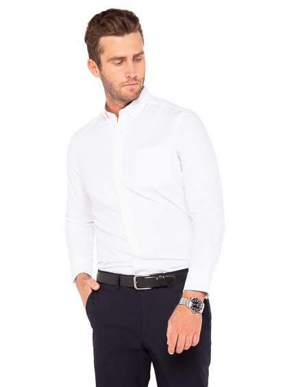 Men {collection_title} Merano White Oxford Shirt Peter Jackson
