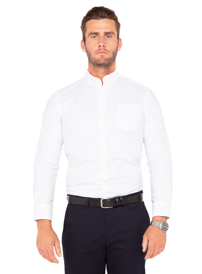 Men {collection_title} Merano White Oxford Shirt Peter Jackson