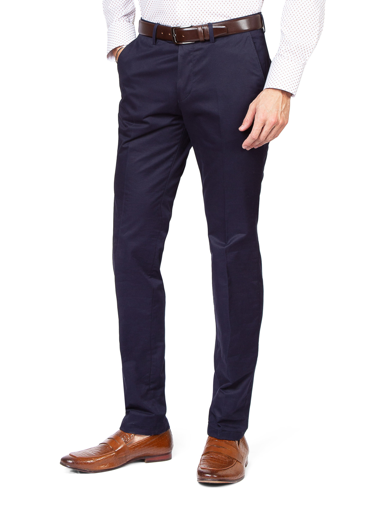 Men {collection_title} Brera Navy Cotton Chino Peter Jackson