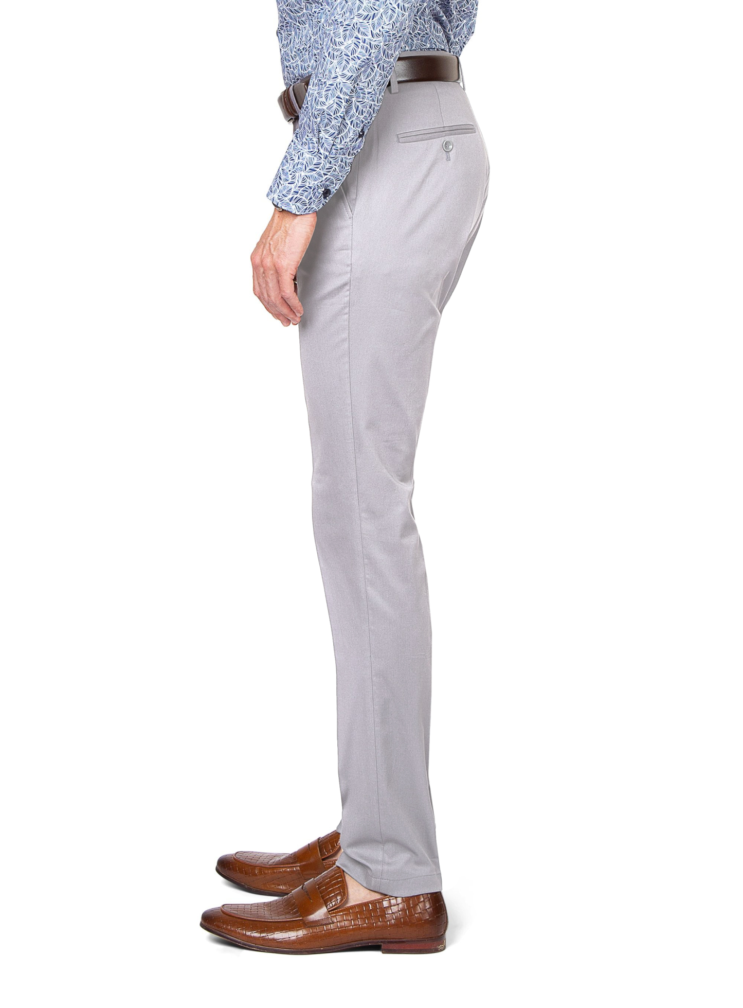 Men {collection_title} Brera Silver Cotton Chino Peter Jackson