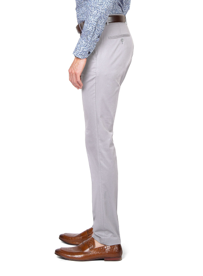 Men {collection_title} Brera Silver Cotton Chino Peter Jackson