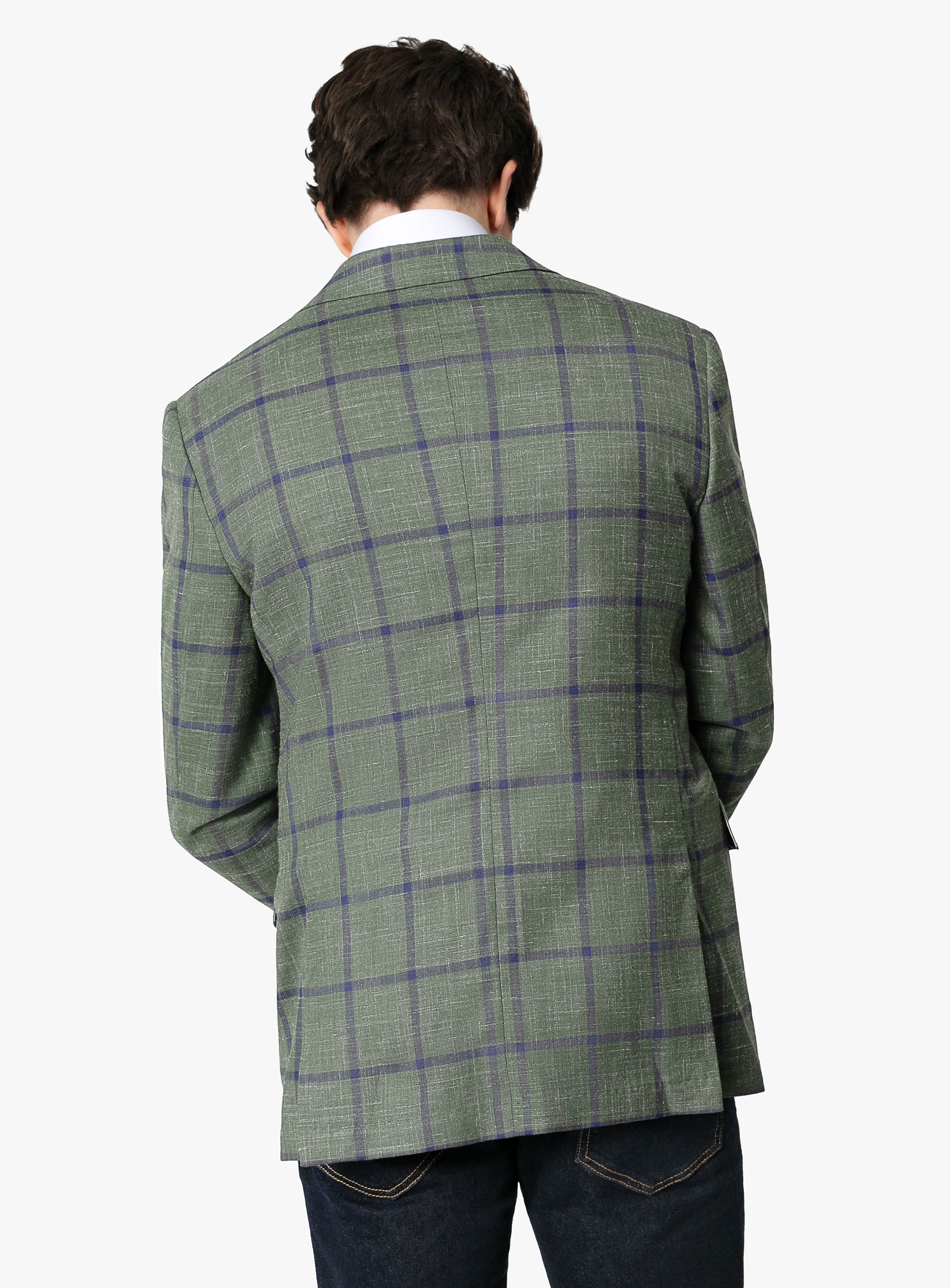 Green top check jacket