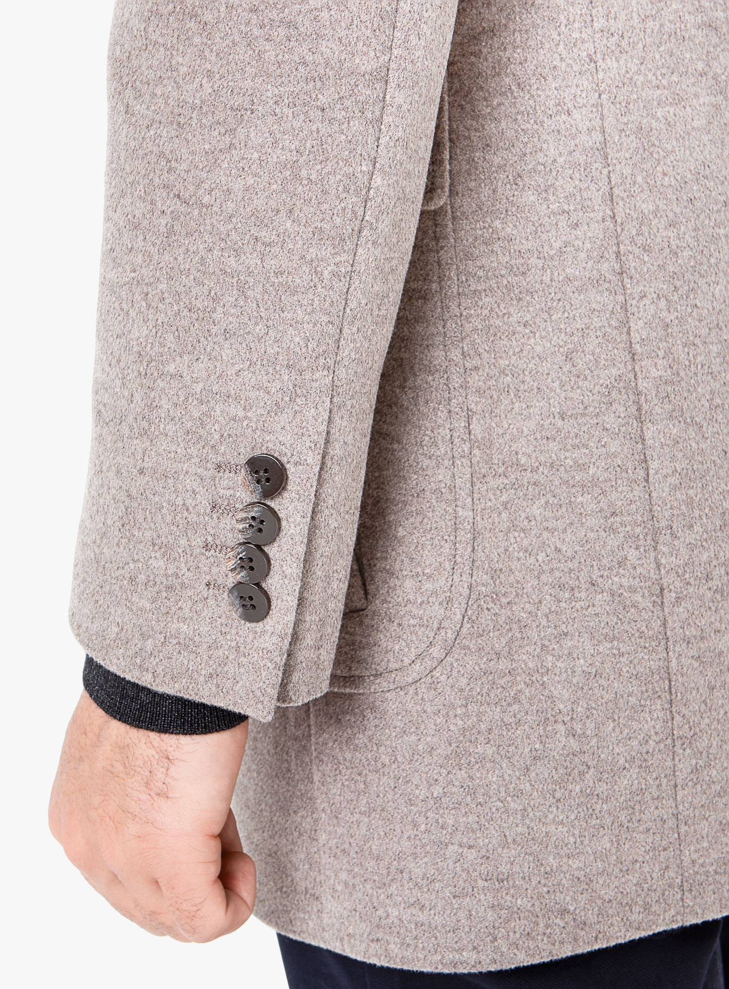Men {collection_title} Asiago Oatmeal Wool Cashmere Overcoat Peter Jackson
