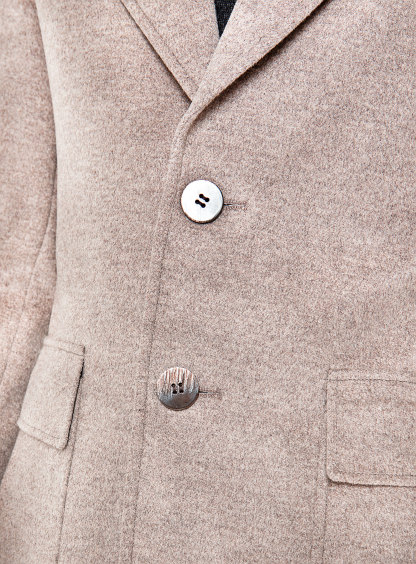 Men {collection_title} Asiago Oatmeal Wool Cashmere Overcoat Peter Jackson