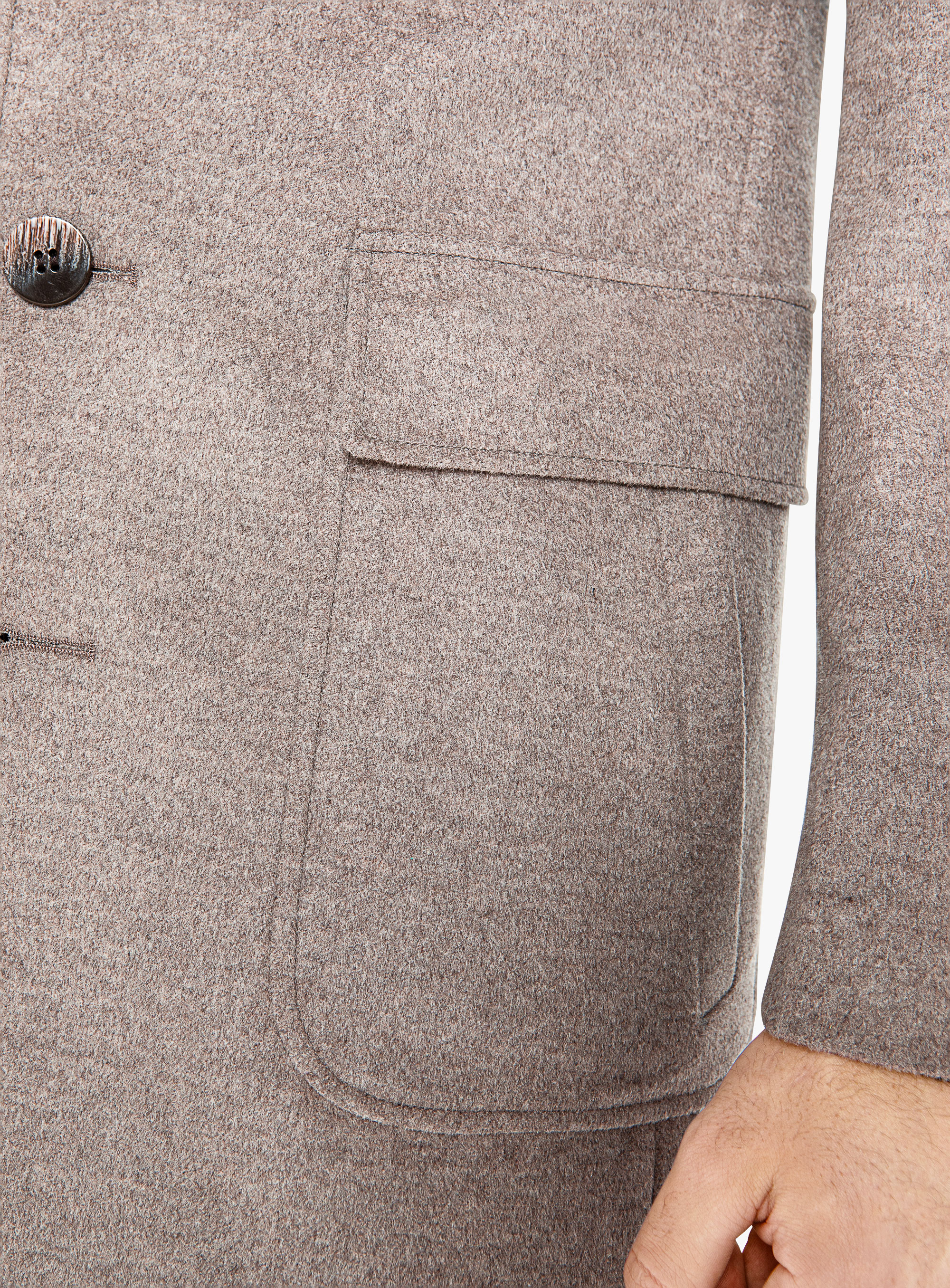 Men {collection_title} Asiago Oatmeal Wool Cashmere Overcoat Peter Jackson