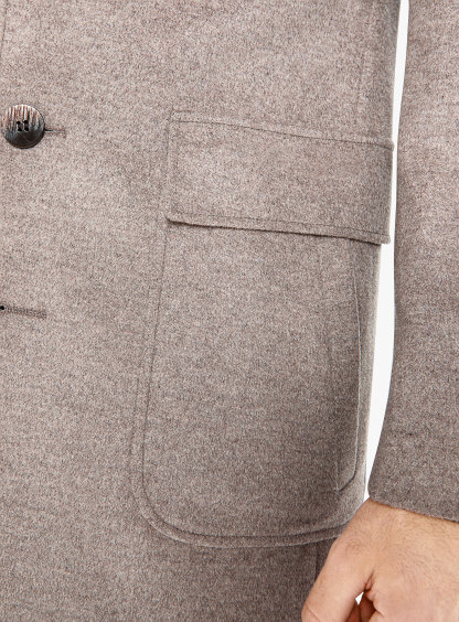 Men {collection_title} Asiago Oatmeal Wool Cashmere Overcoat Peter Jackson
