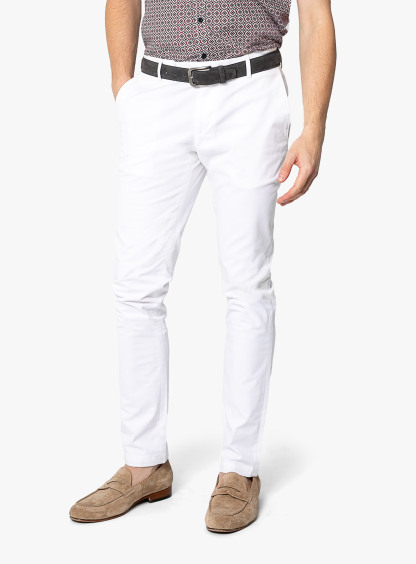 Men {collection_title} Brera White Cotton Chino Peter Jackson