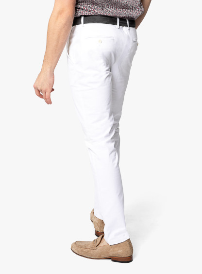 Men {collection_title} Brera White Cotton Chino Peter Jackson