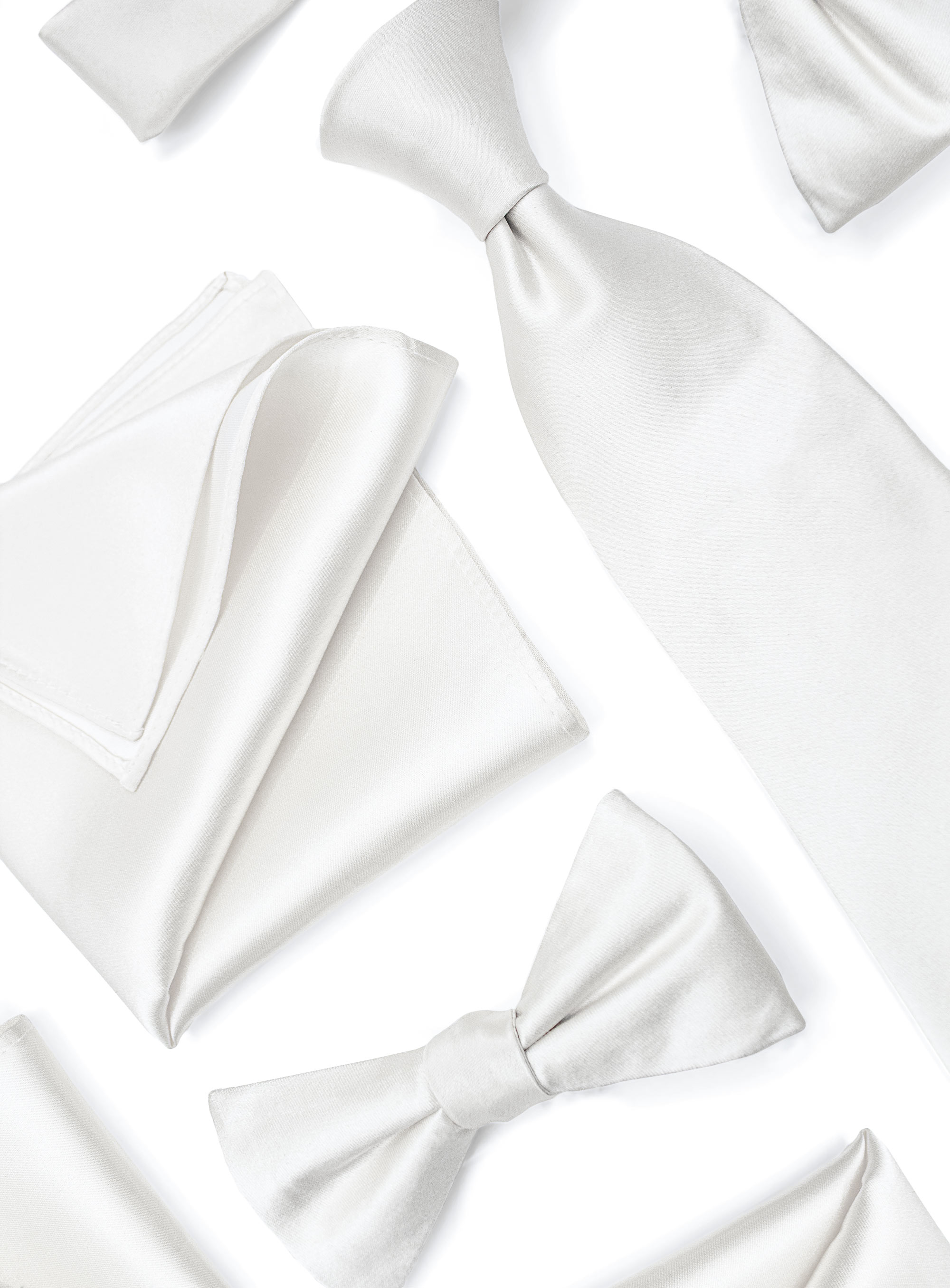 Men {collection_title} Essential White Silk Tie Peter Jackson