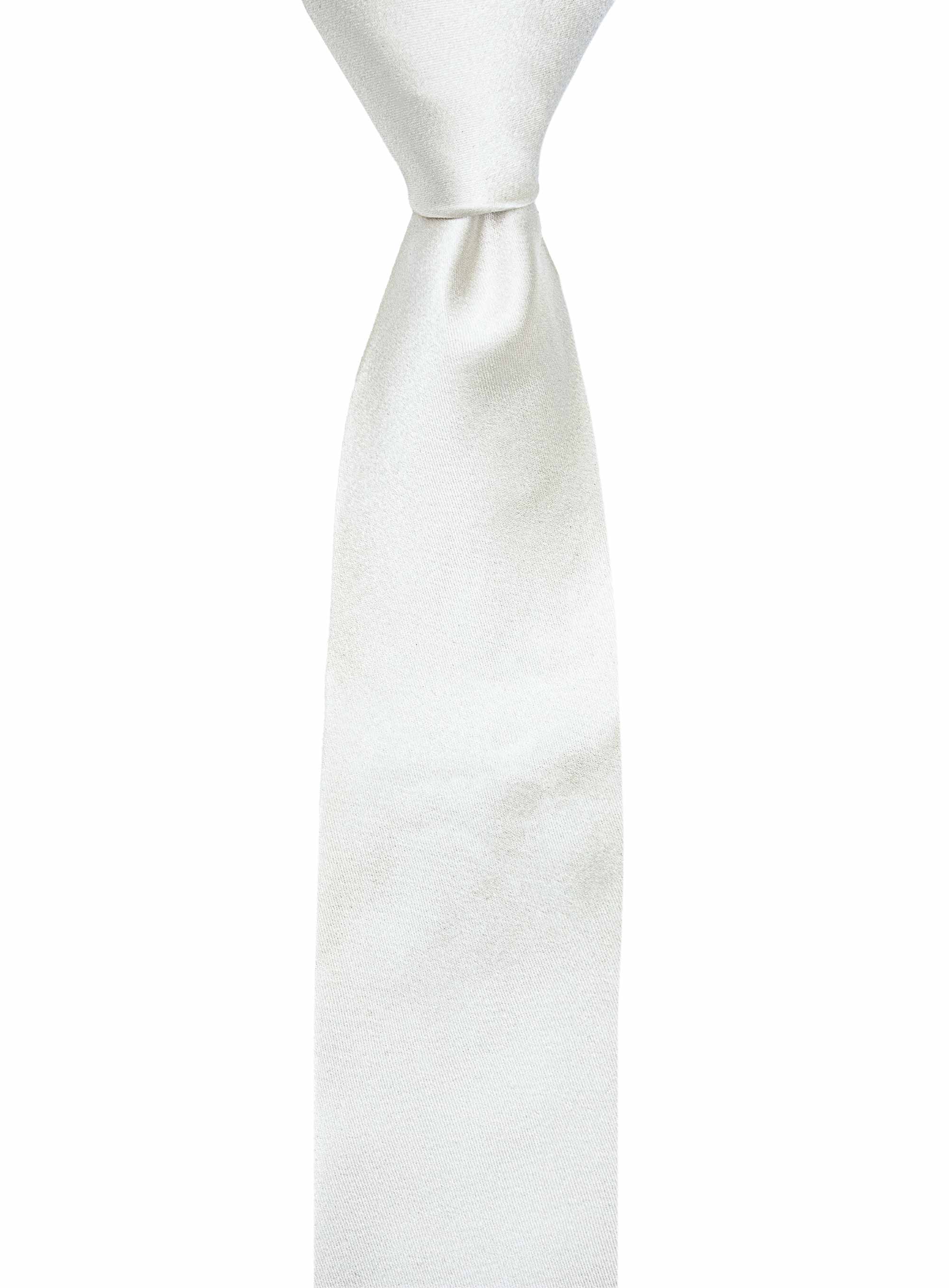 Men {collection_title} Essential White Silk Tie Peter Jackson