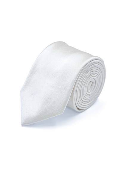 Men {collection_title} Essential White Silk Tie Peter Jackson