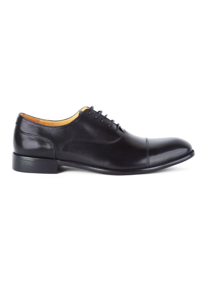 Men {collection_title} Montisanti Black Toe Cap Derby Peter Jackson