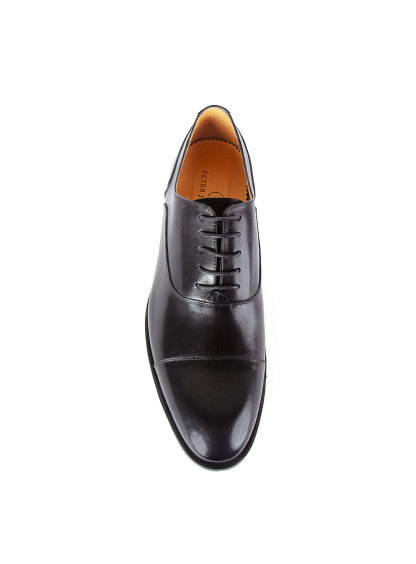 Men {collection_title} Montisanti Black Toe Cap Derby Peter Jackson